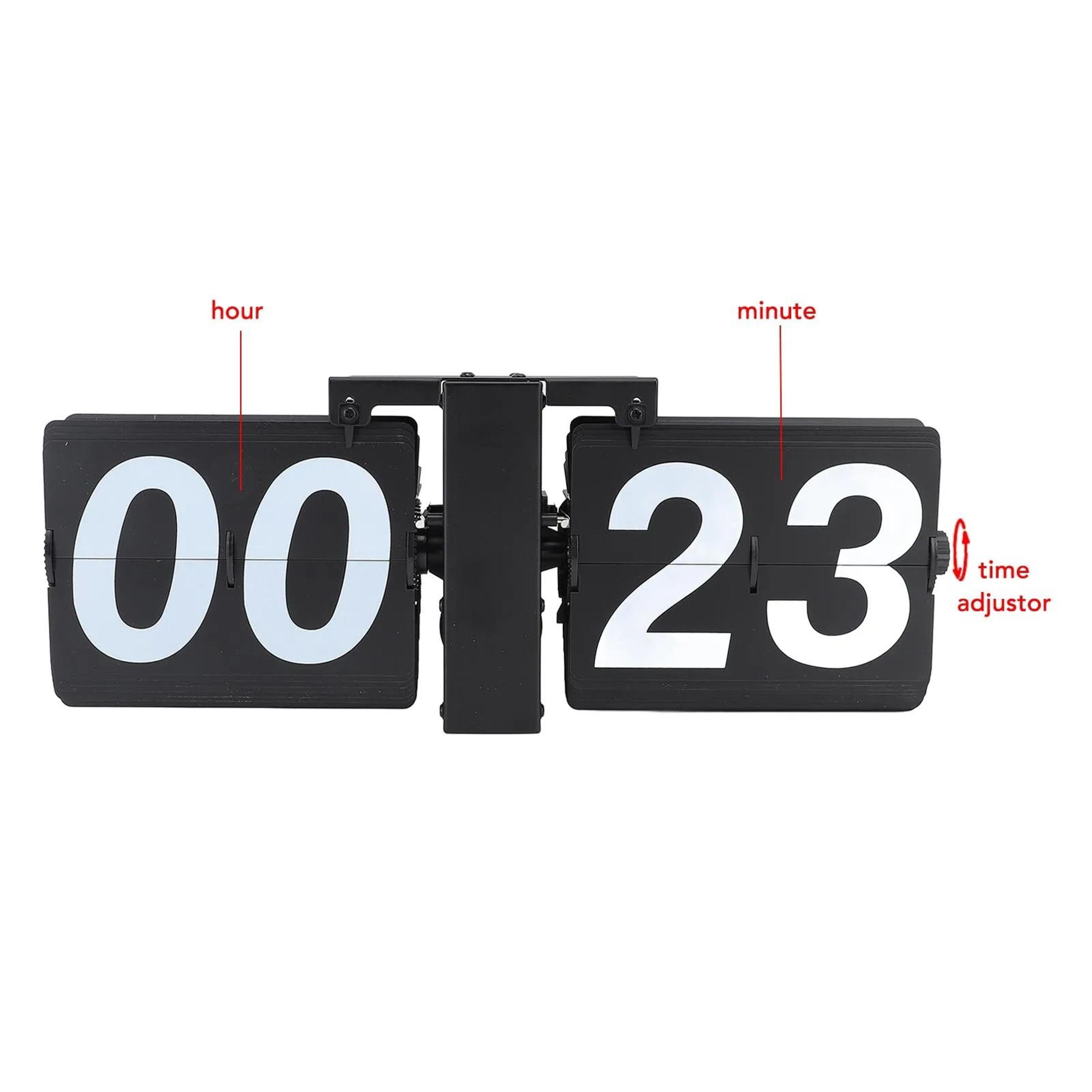 Minimalist 24 Hour Automatic Flip Desk And Wall Clock 3