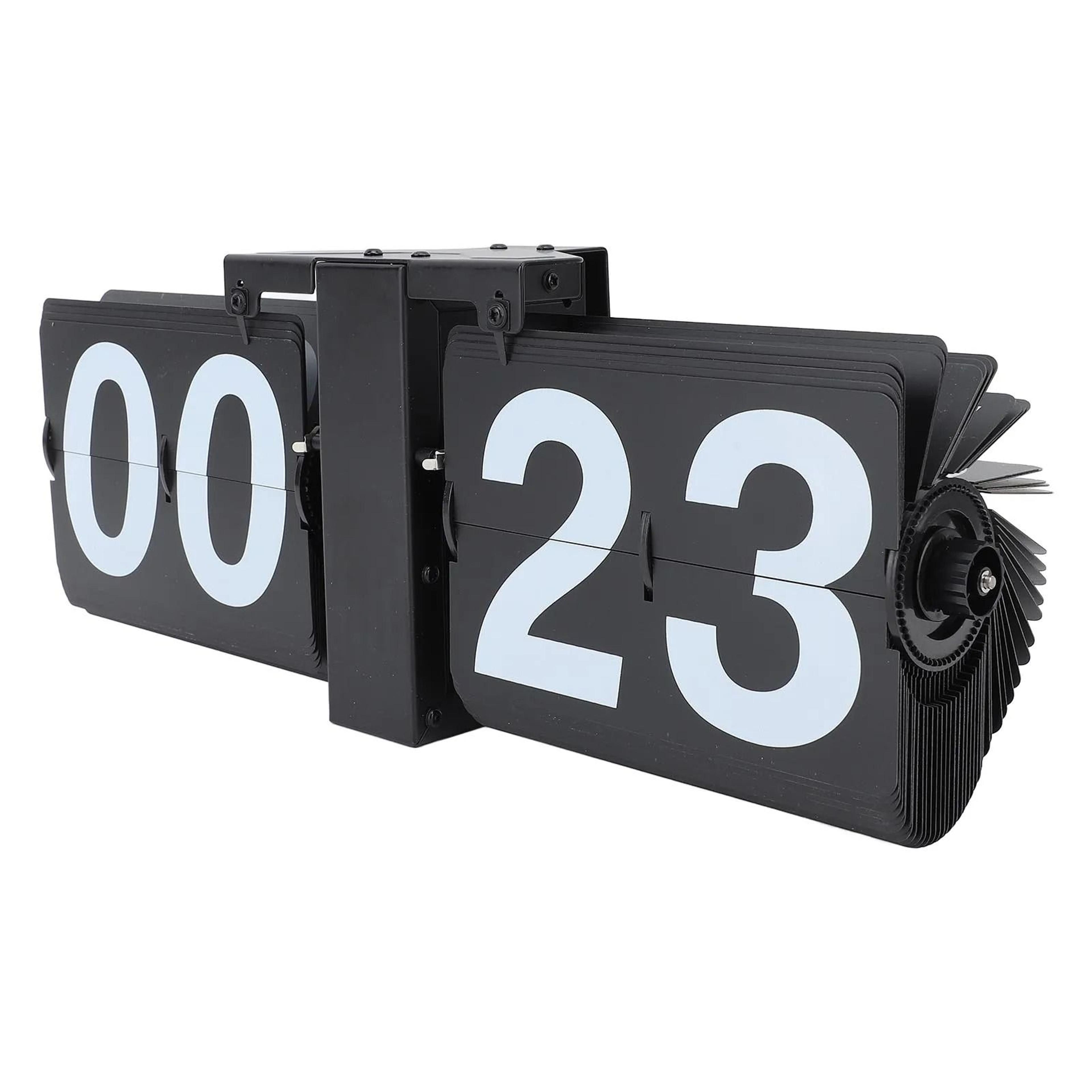 Minimalist 24 Hour Automatic Flip Desk And Wall Clock 0