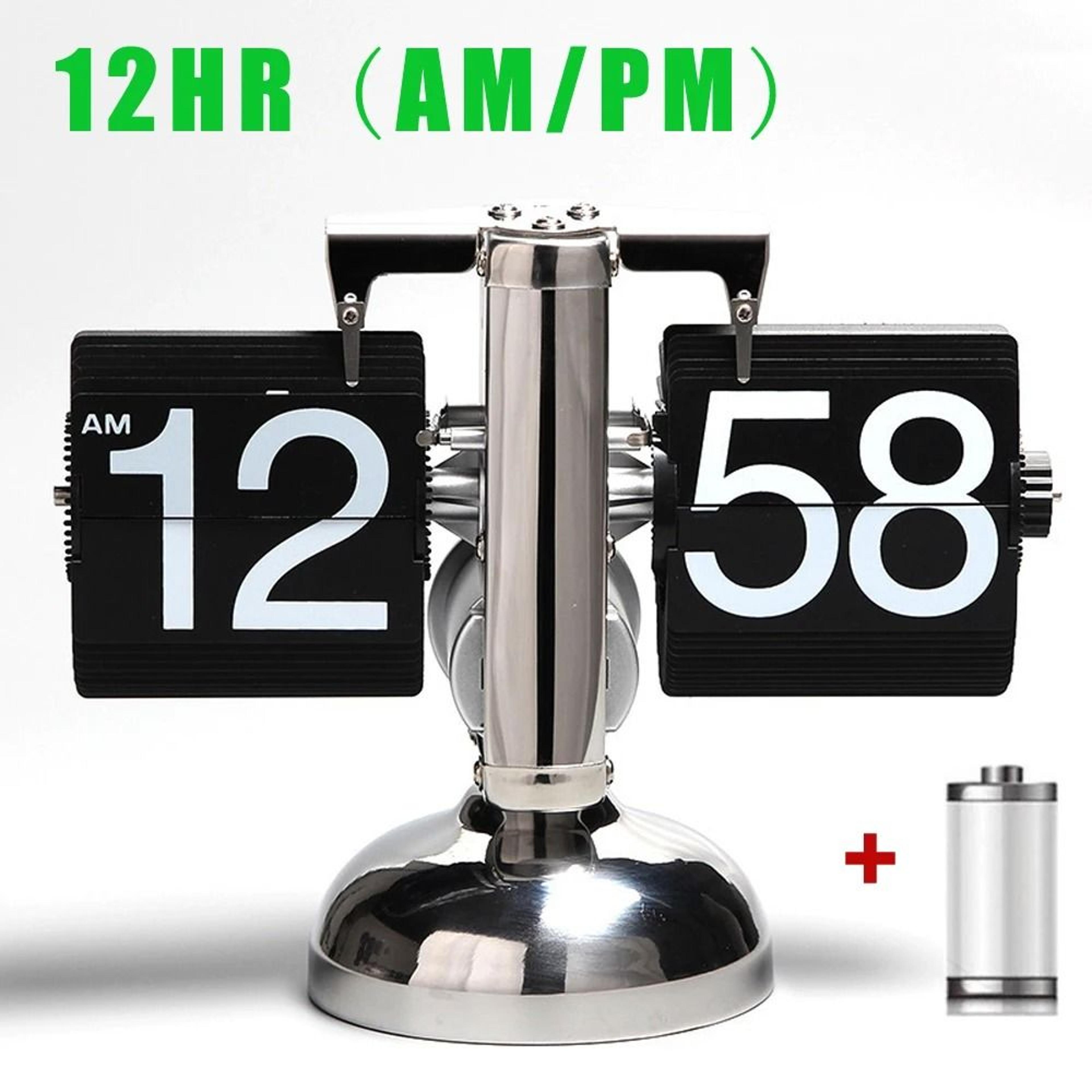 Modern Automatic Page Turning Flip Clock With Wooden Base 3
