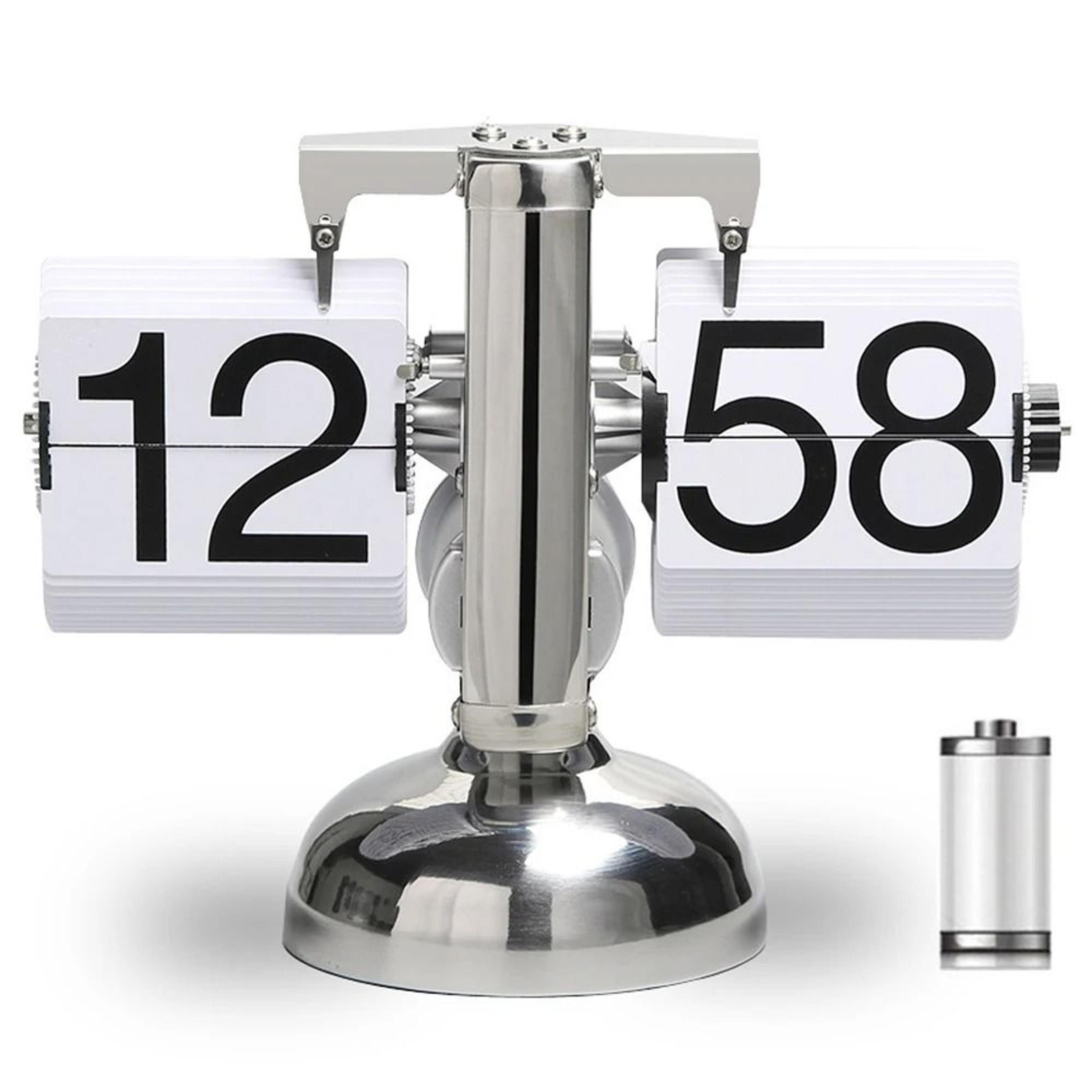Modern Automatic Page Turning Flip Clock With Wooden Base 7
