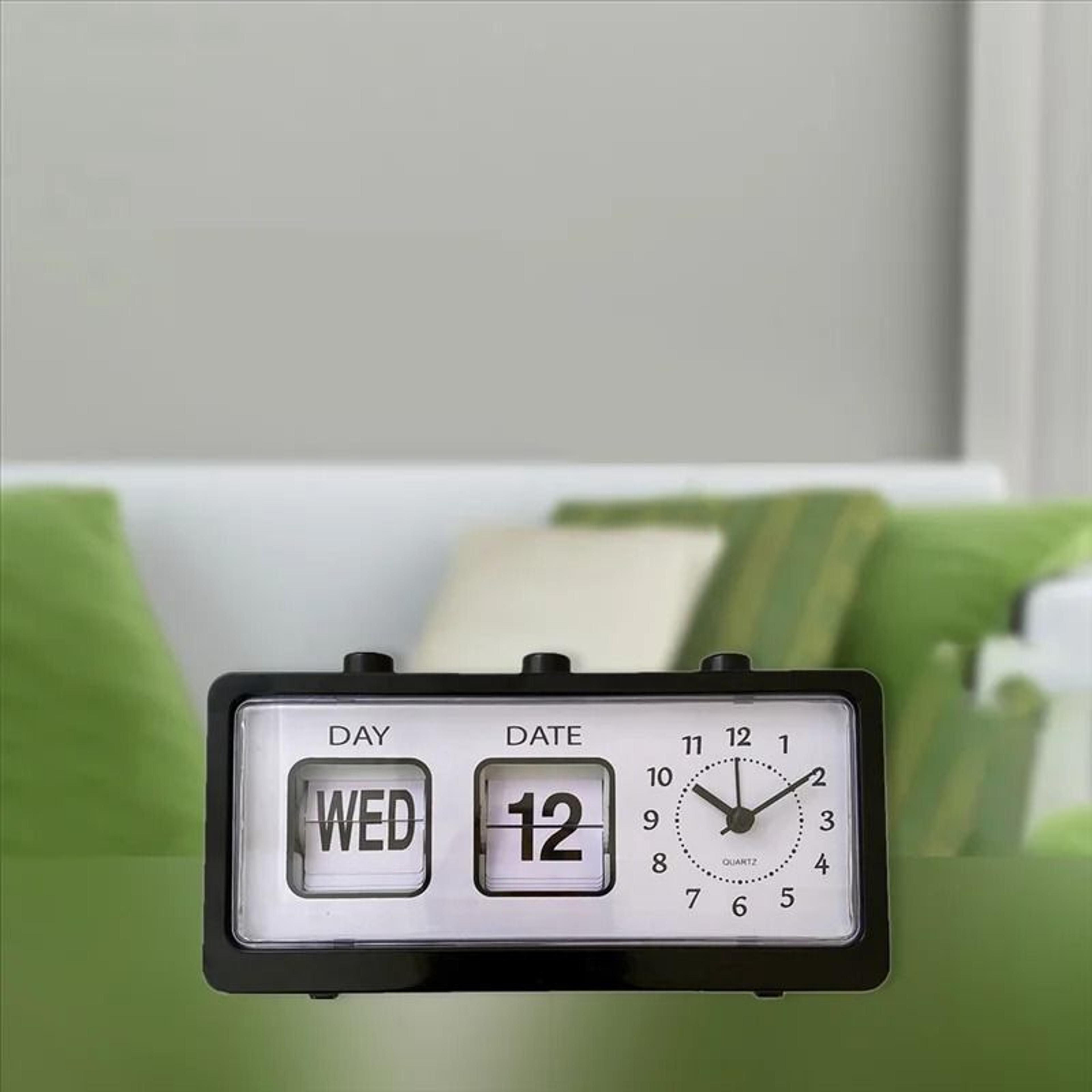 Retro Flip Calendar Alarm Clock With Day Date Display 4