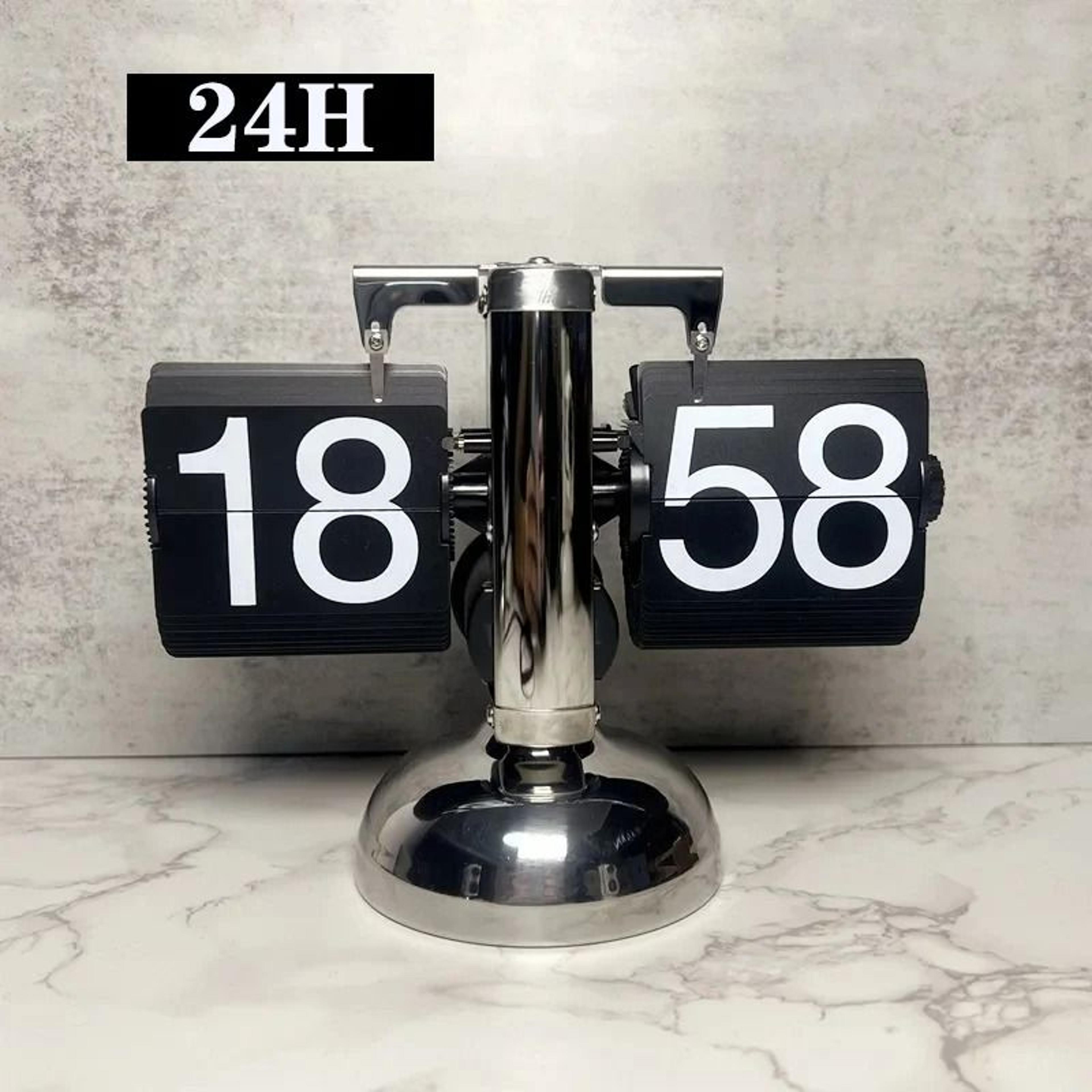 Modern Automatic Retro Flip Clock With 12H 24H Display 3