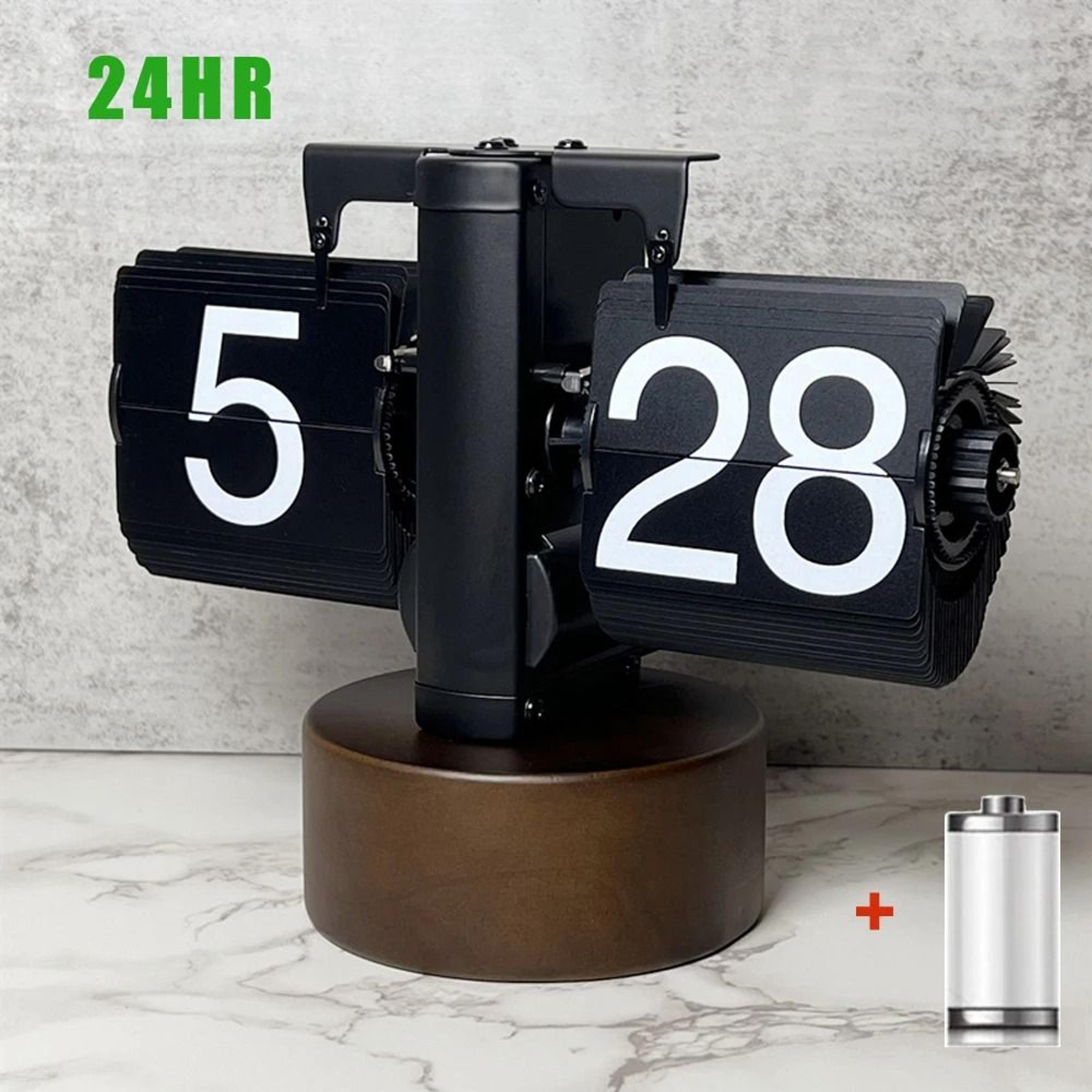 Automatic Retro Flip Desk Clock With Large Number Display 6
