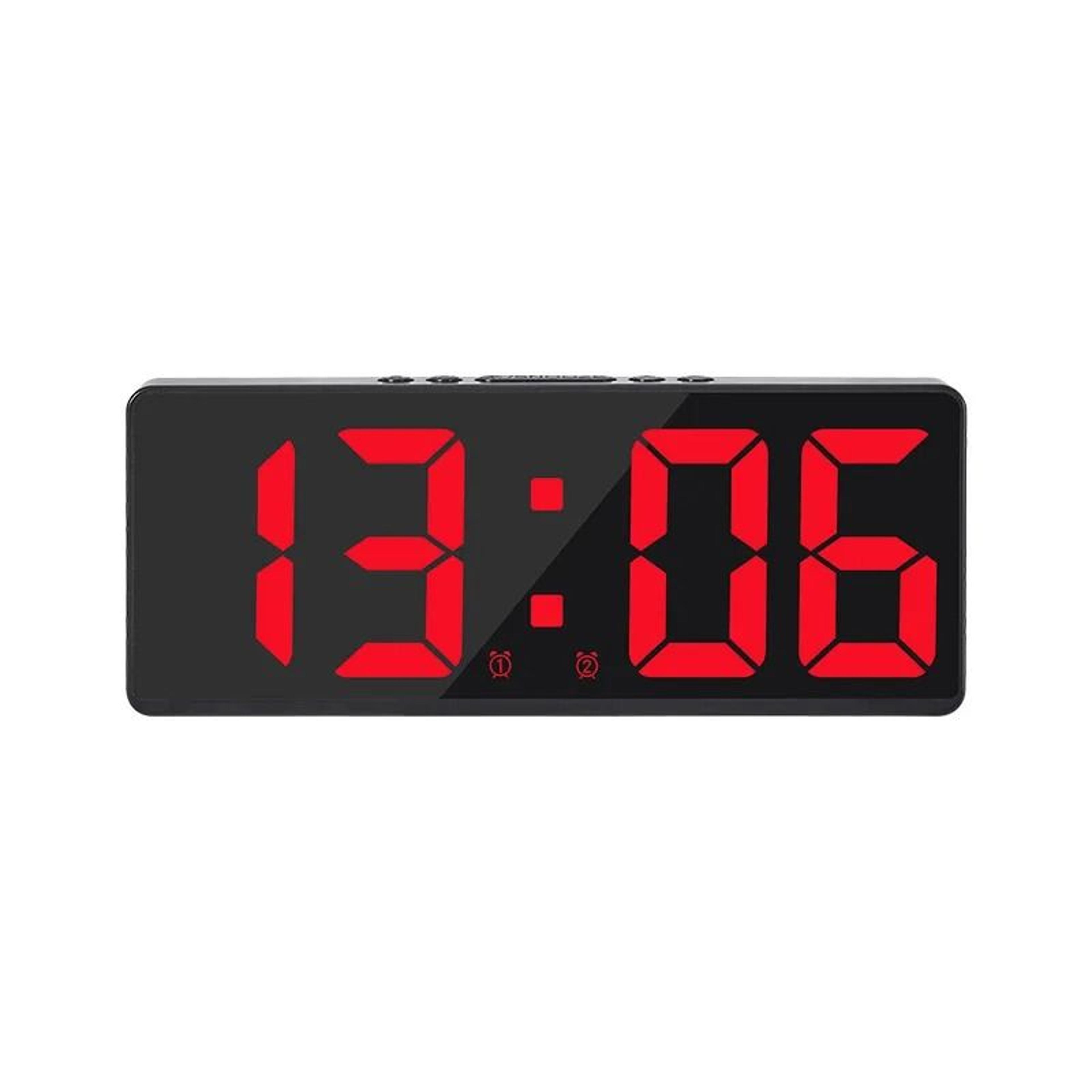 Voice Control LED Digital Alarm Clock With Temperature And Snooze 2