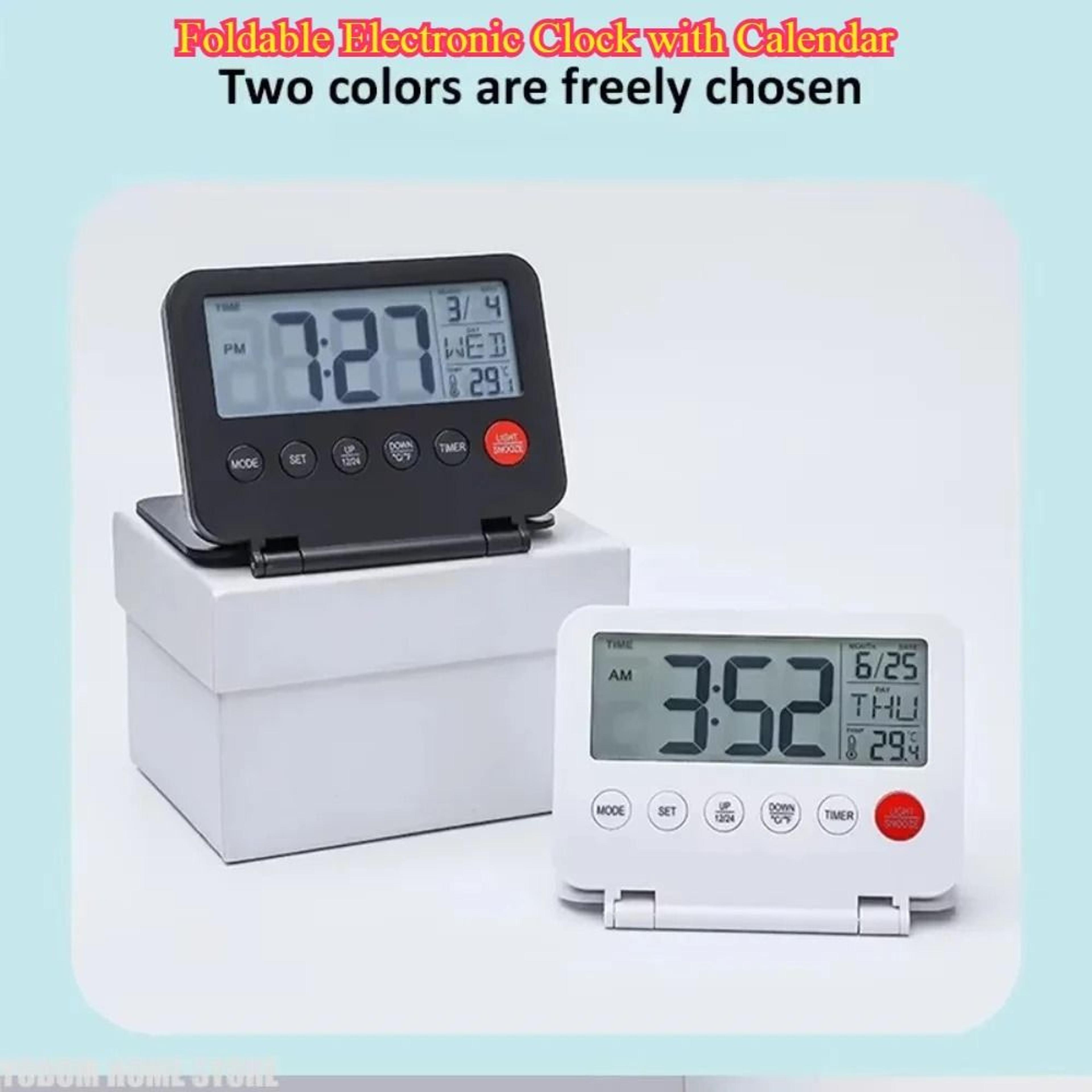 Foldable Digital Travel Alarm Clock With Backlight And Temperature Display 5