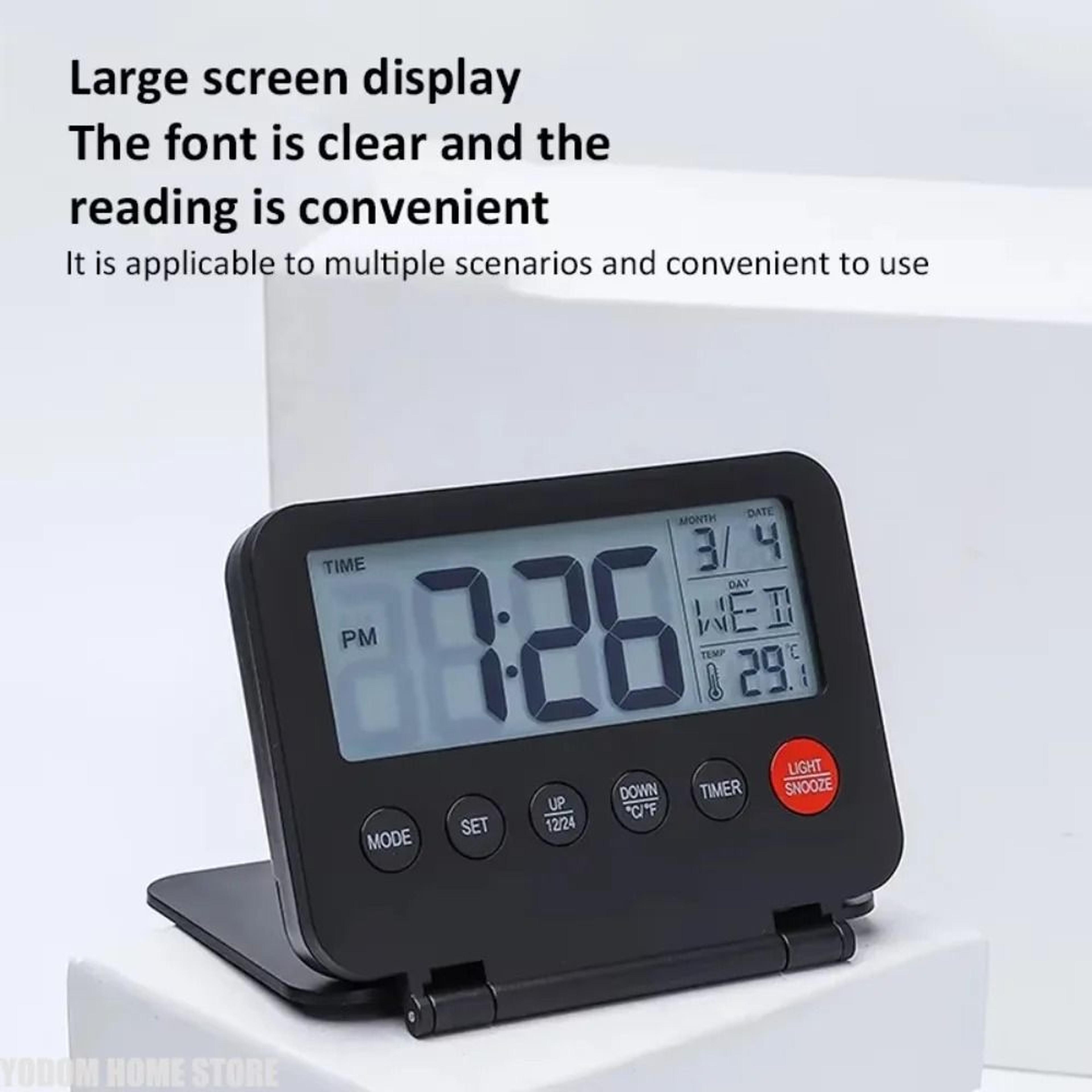 Foldable Digital Travel Alarm Clock With Backlight And Temperature Display 6