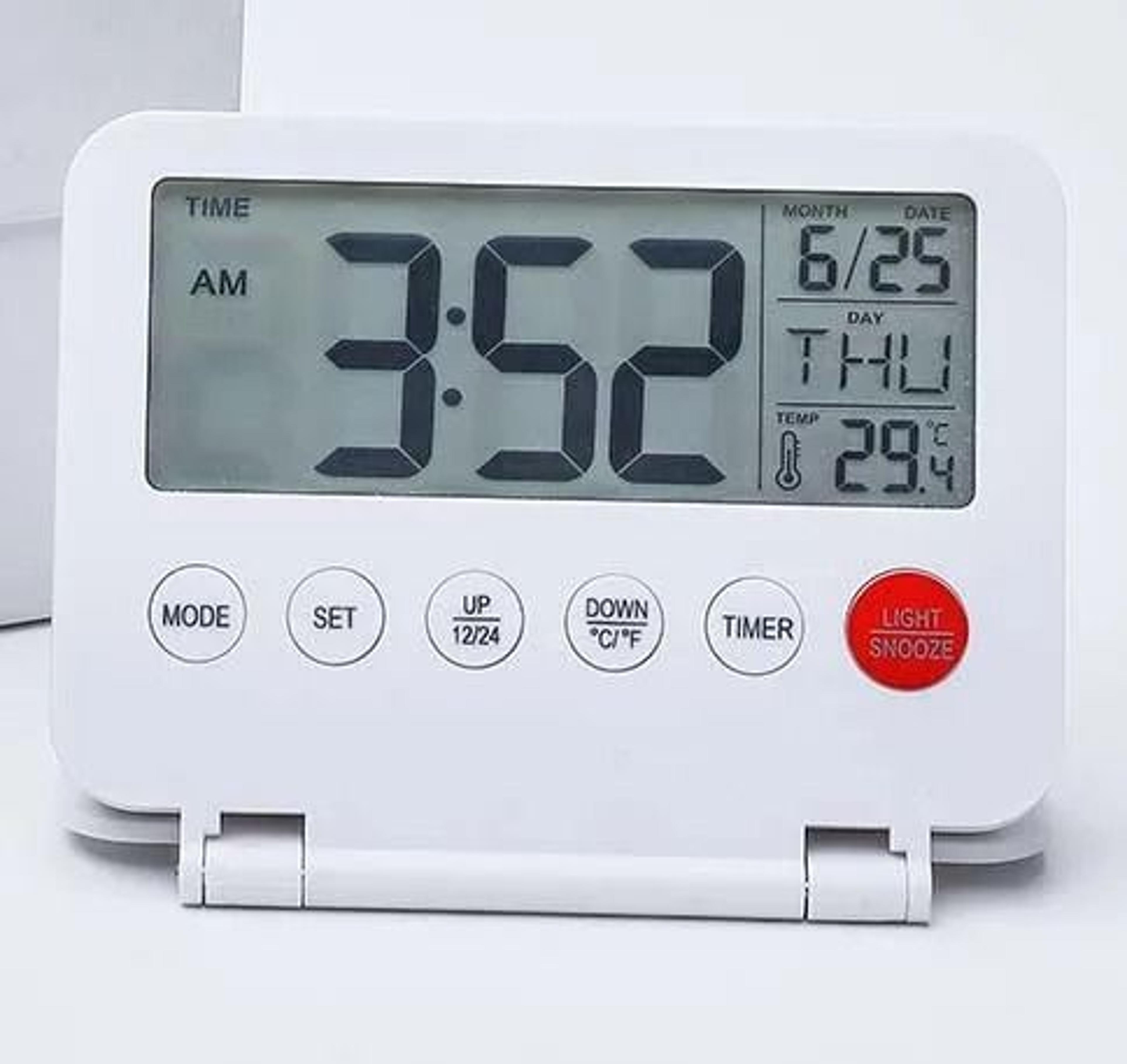 Foldable Digital Travel Alarm Clock With Backlight And Temperature Display 2