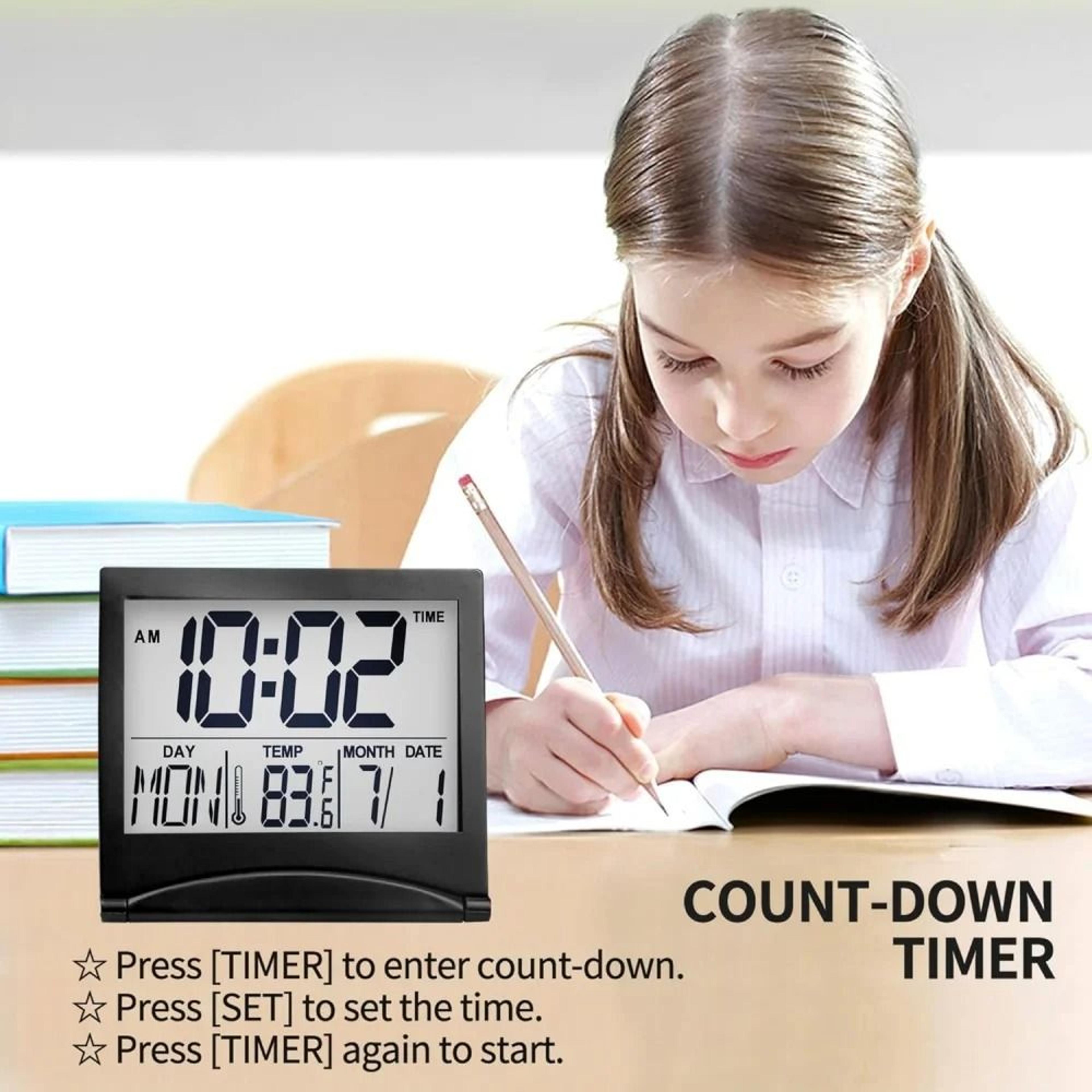 Foldable LCD Alarm Clock For Travel Home And Office 7