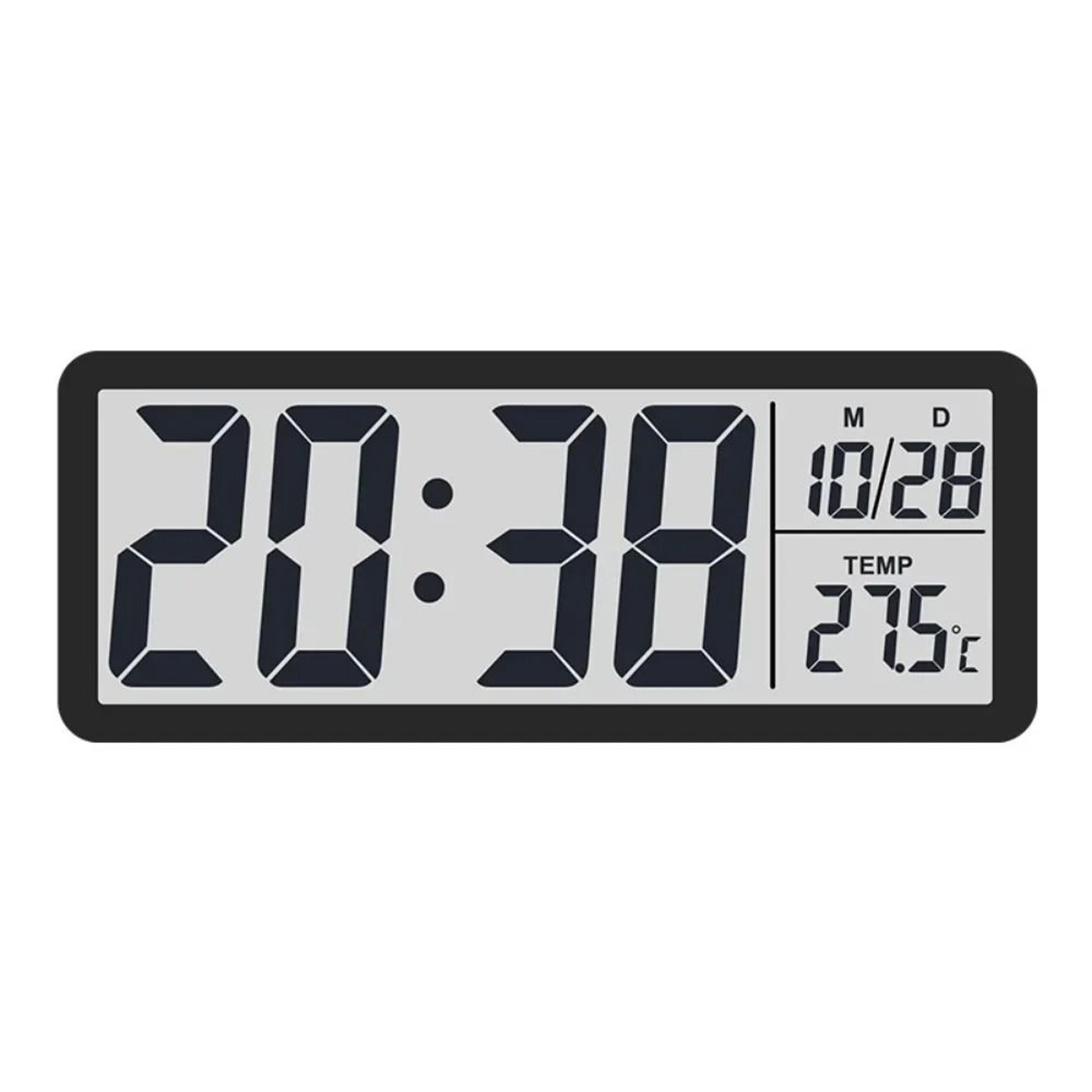 Large LCD Digital Wall Clock With Temperature Humidity And Calendar Display 2