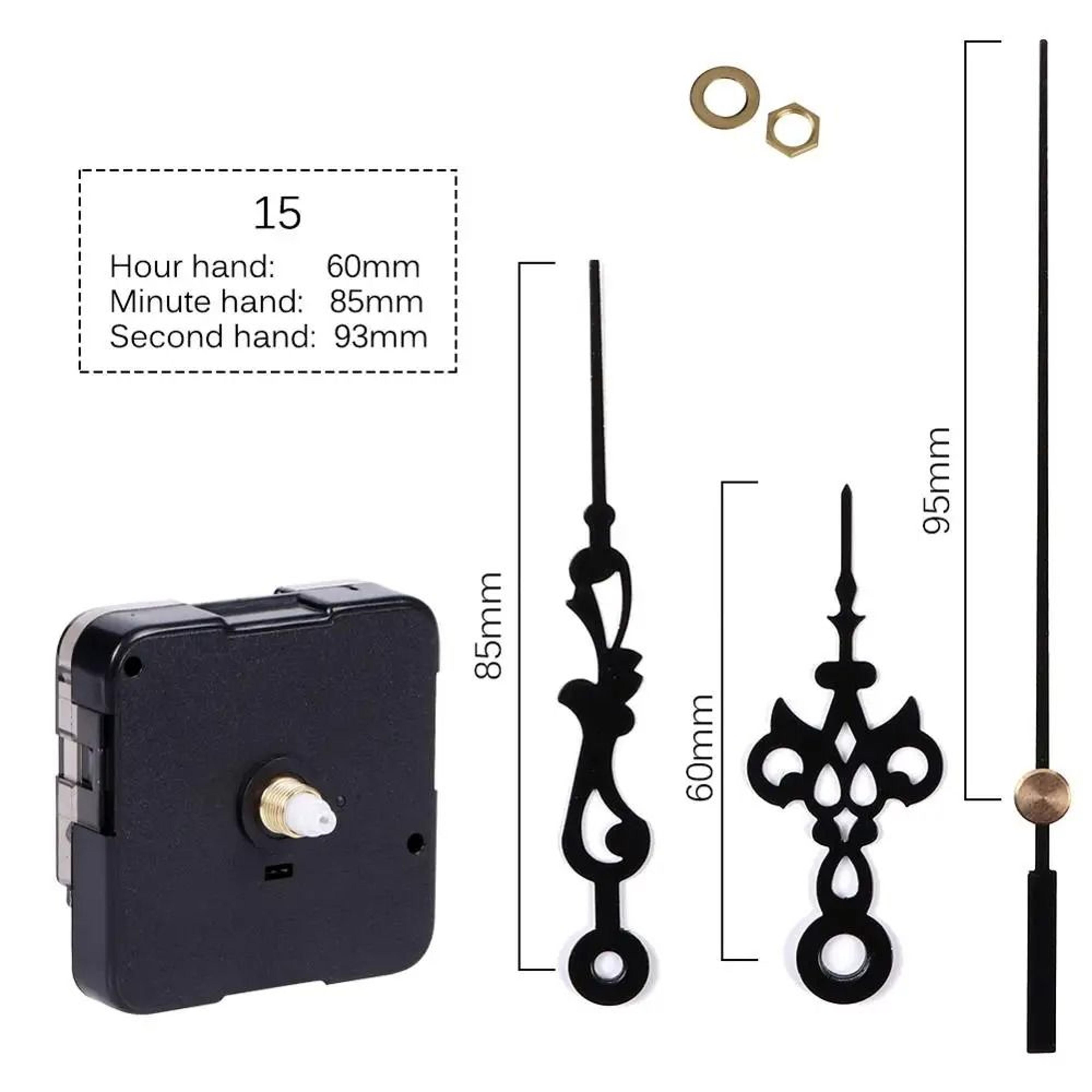 Silent Quartz Clock Movement Kit With Long Shaft And Hands 15