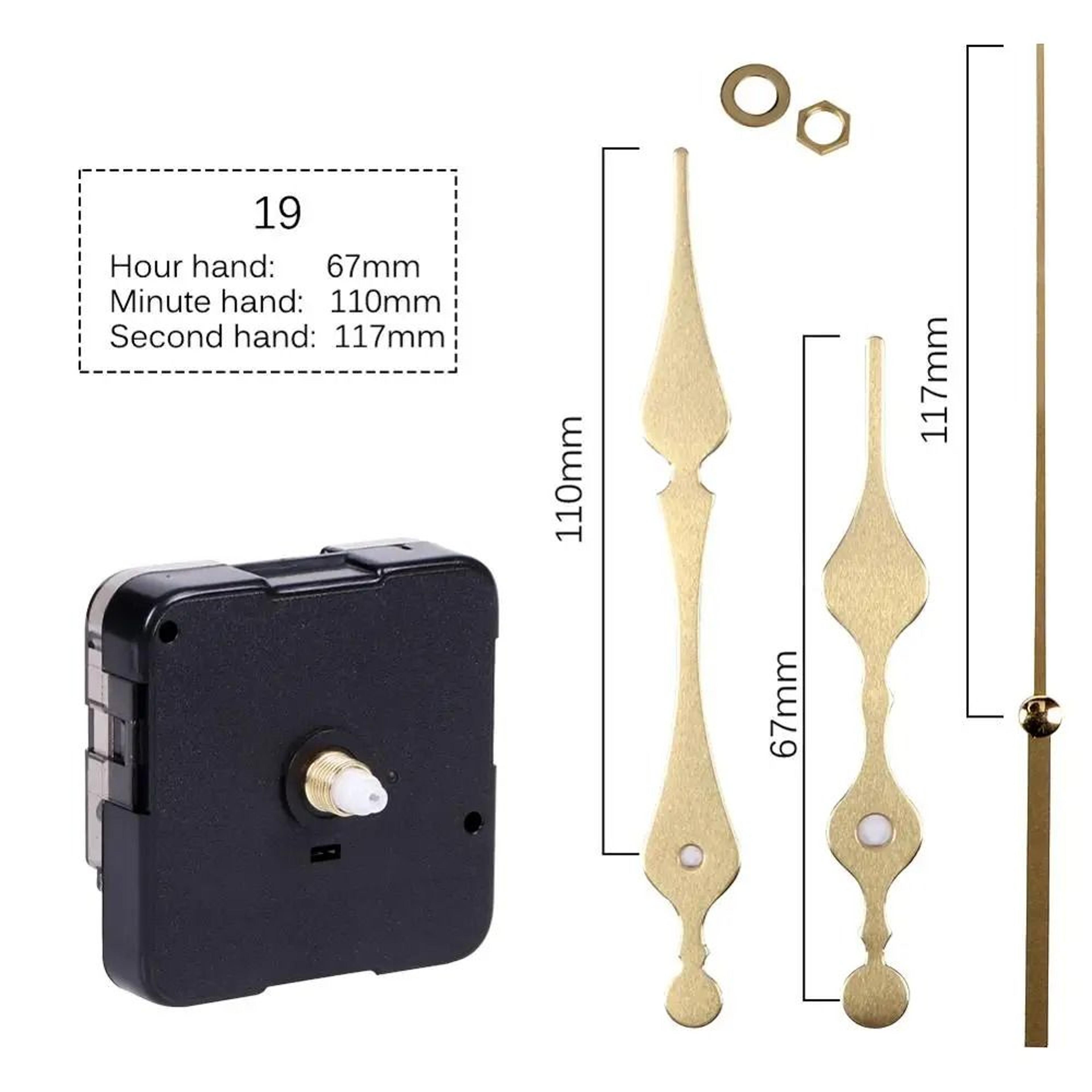 Silent Quartz Clock Movement Kit With Long Shaft And Hands 19