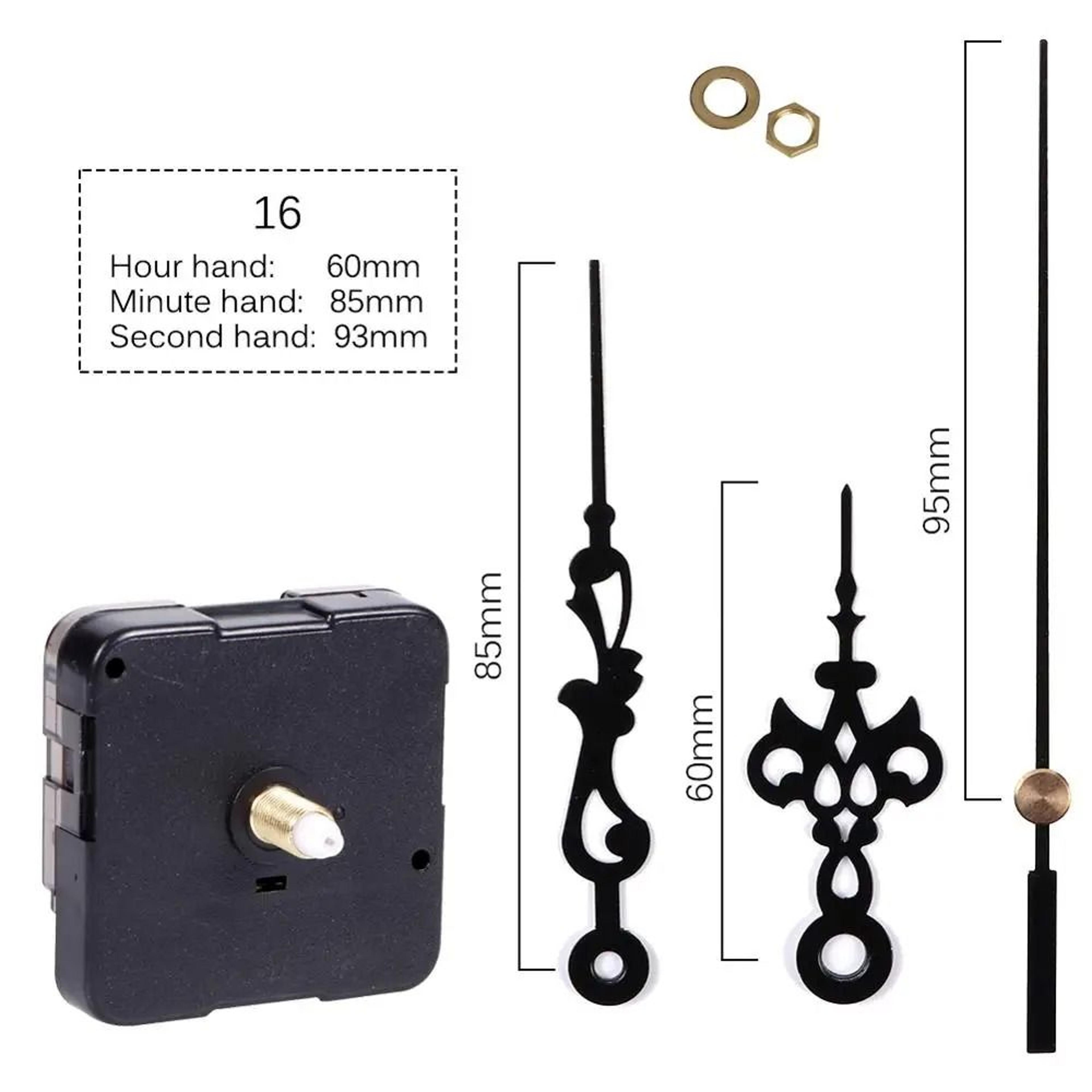 Silent Quartz Clock Movement Kit With Long Shaft And Hands 16