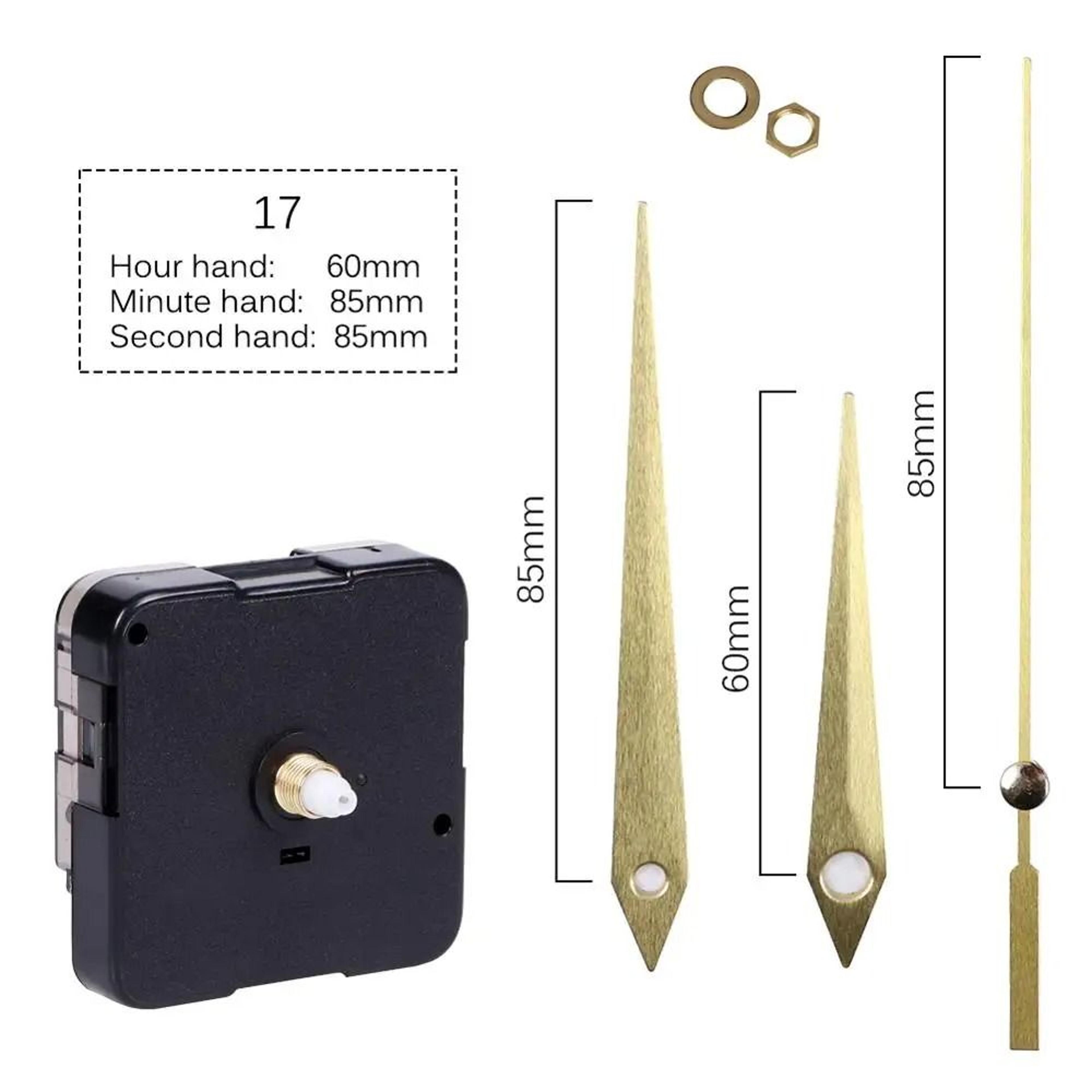 Silent Quartz Clock Movement Kit With Long Shaft And Hands 17