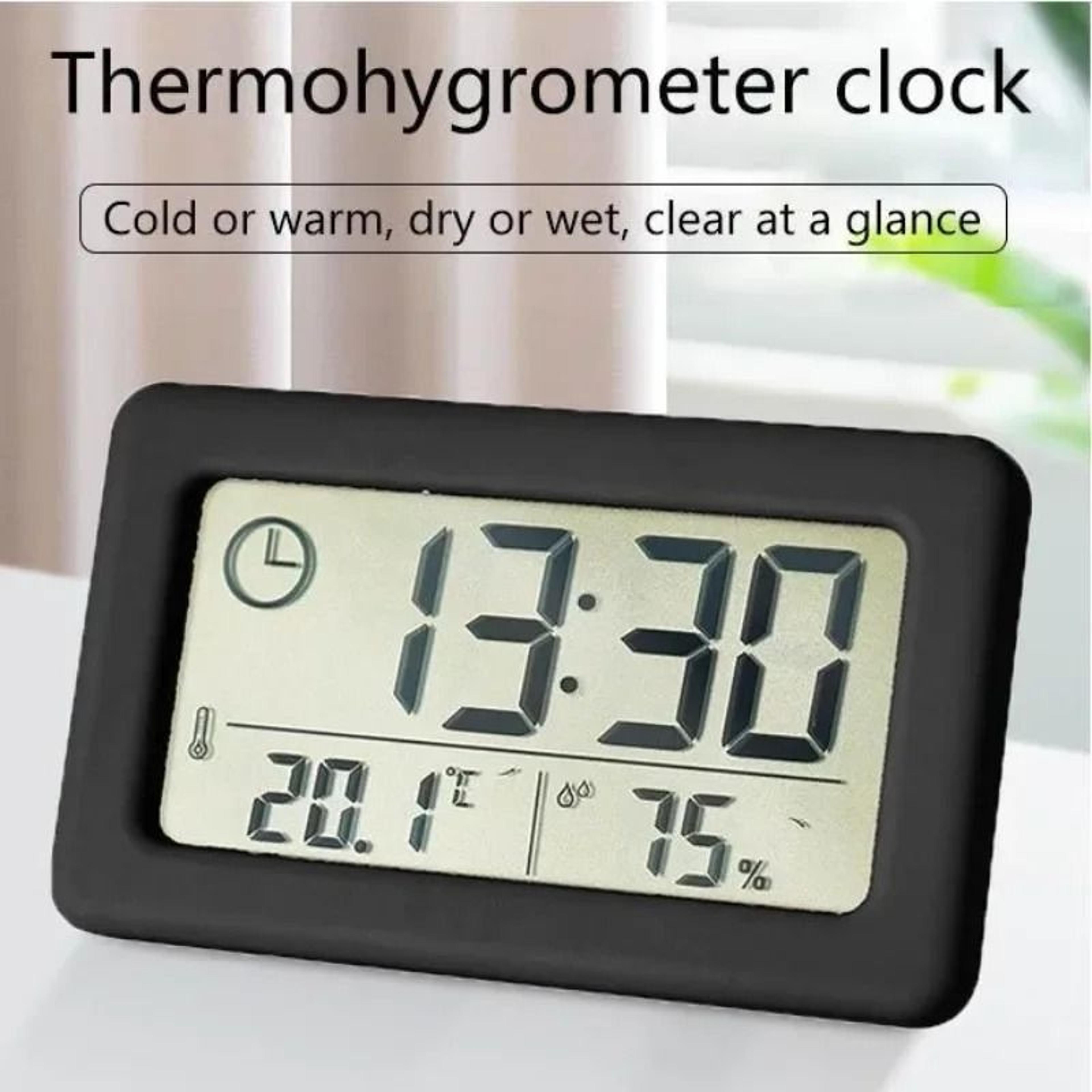 Ultra Thin LCD Digital Clock With Temperature And Humidity Monitor 8