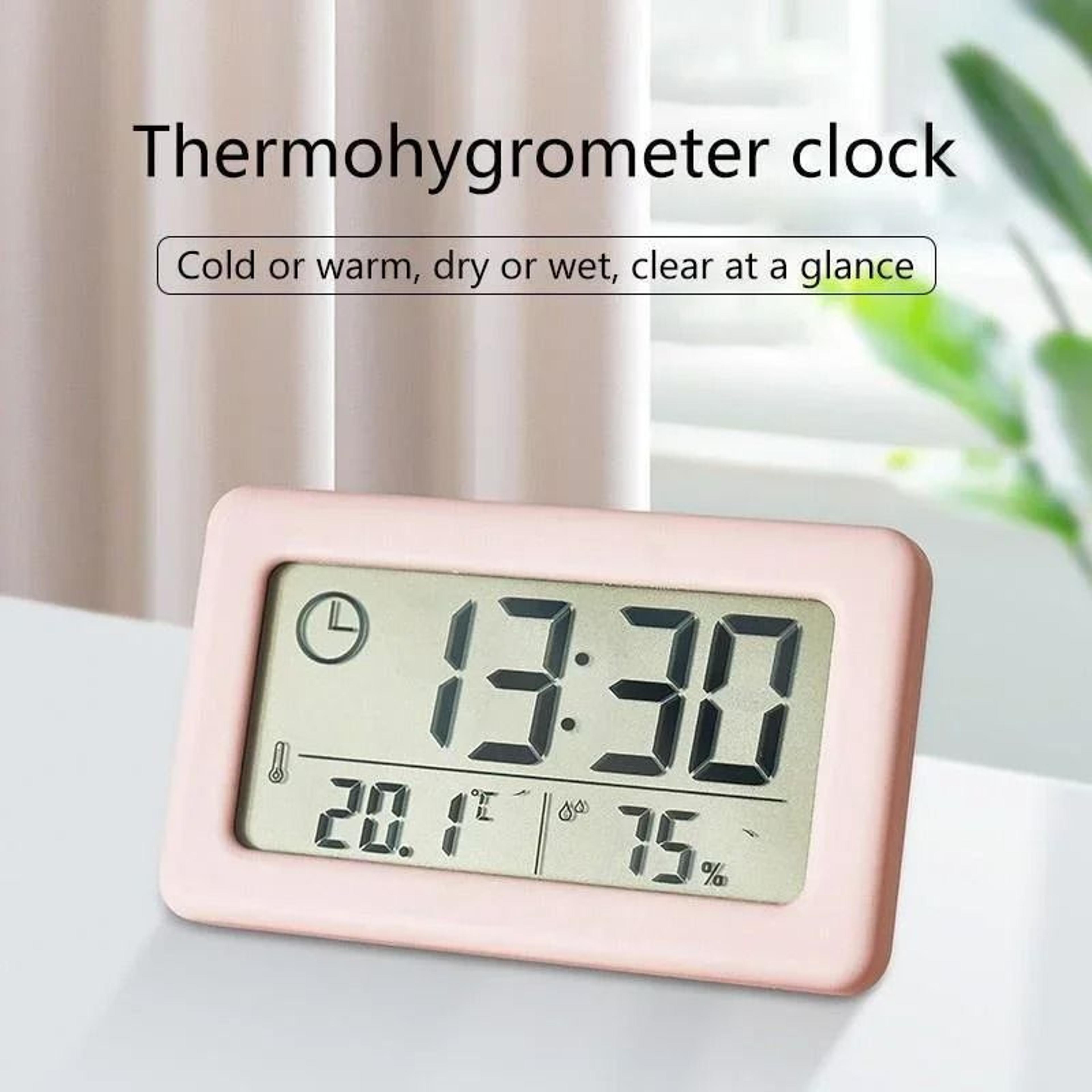 Ultra Thin LCD Digital Clock With Temperature And Humidity Monitor 6