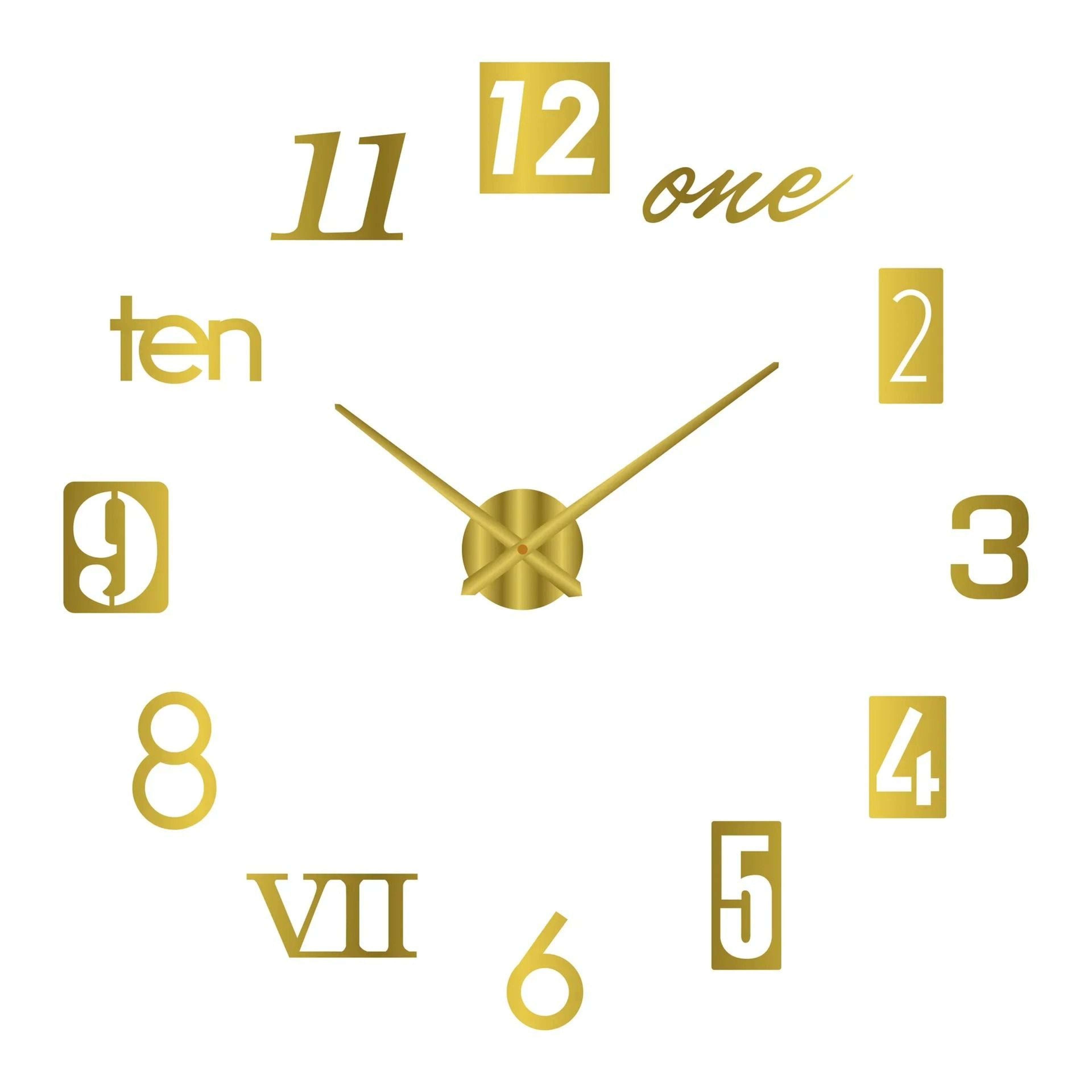 DIY 3D Wall Clock With Luminous Display And Silent Quartz Movement 4