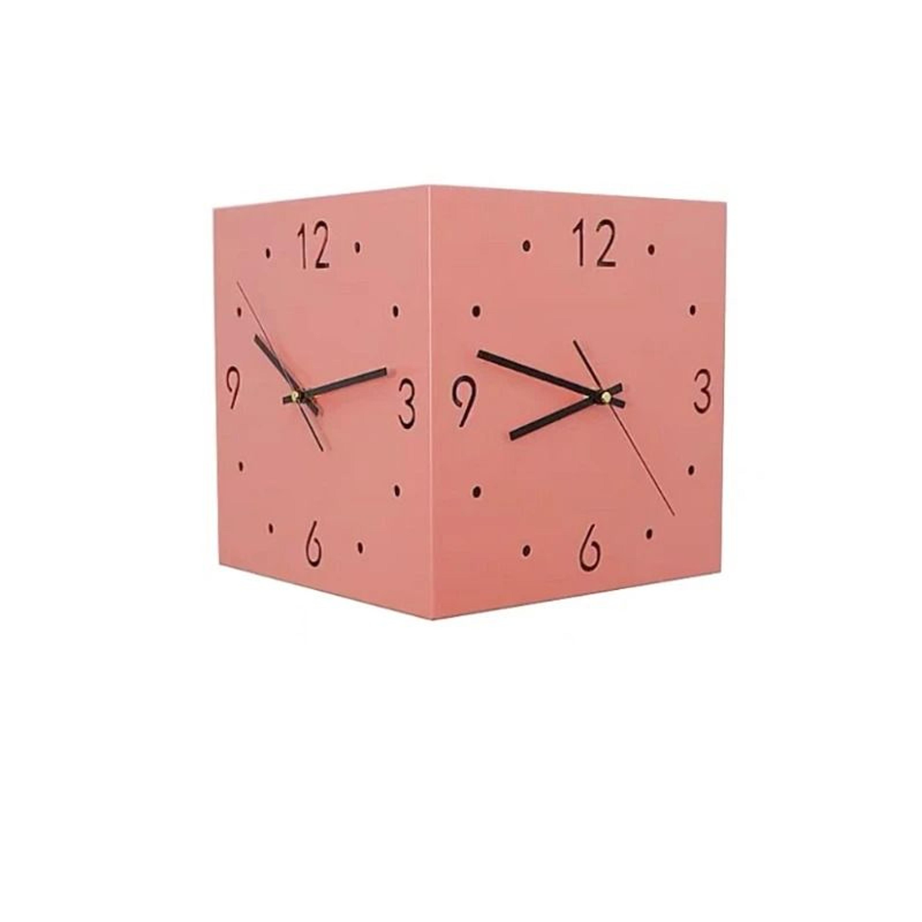Modern Double Sided Corner Wall Clock With Silent Movement 4