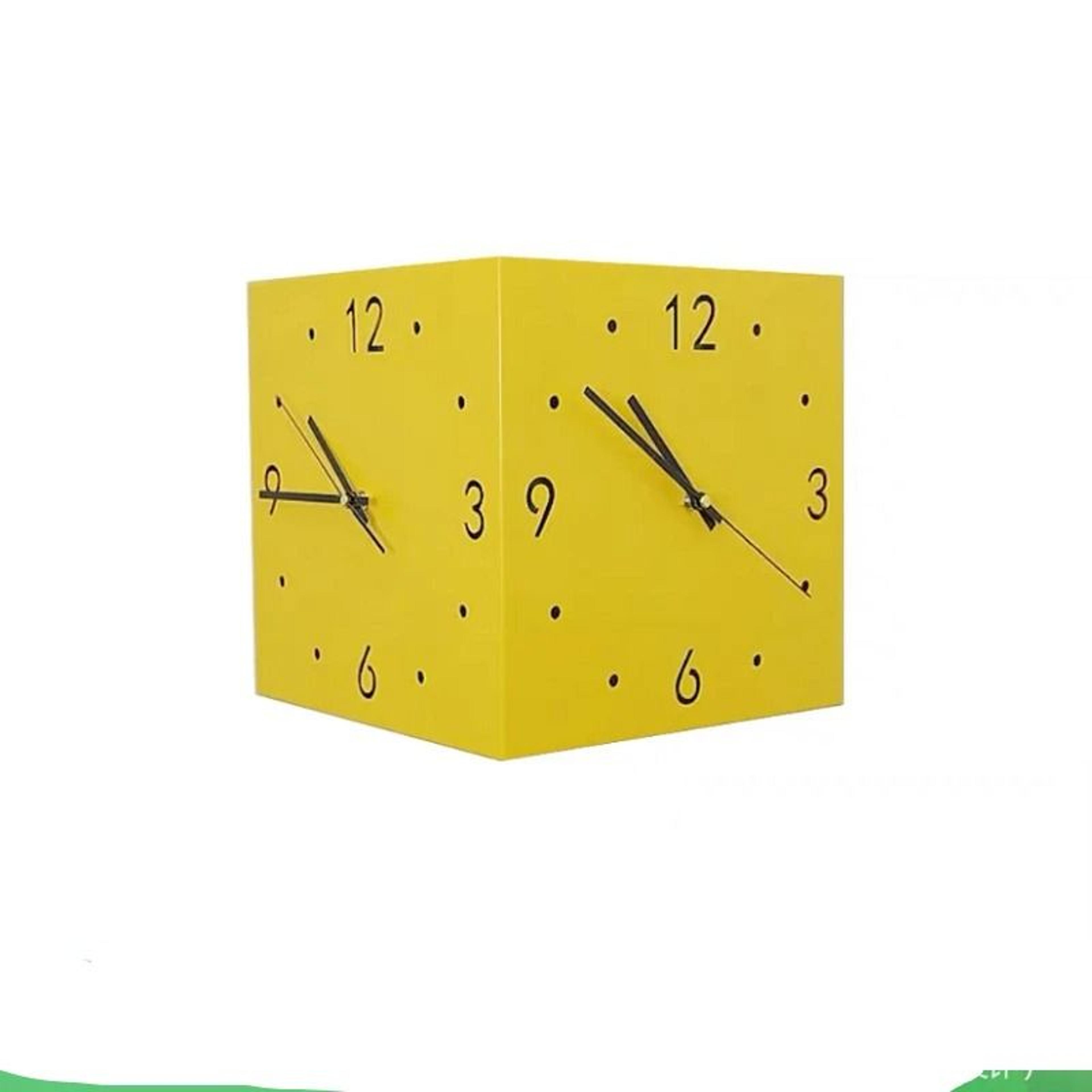 Modern Double Sided Corner Wall Clock With Silent Movement 3