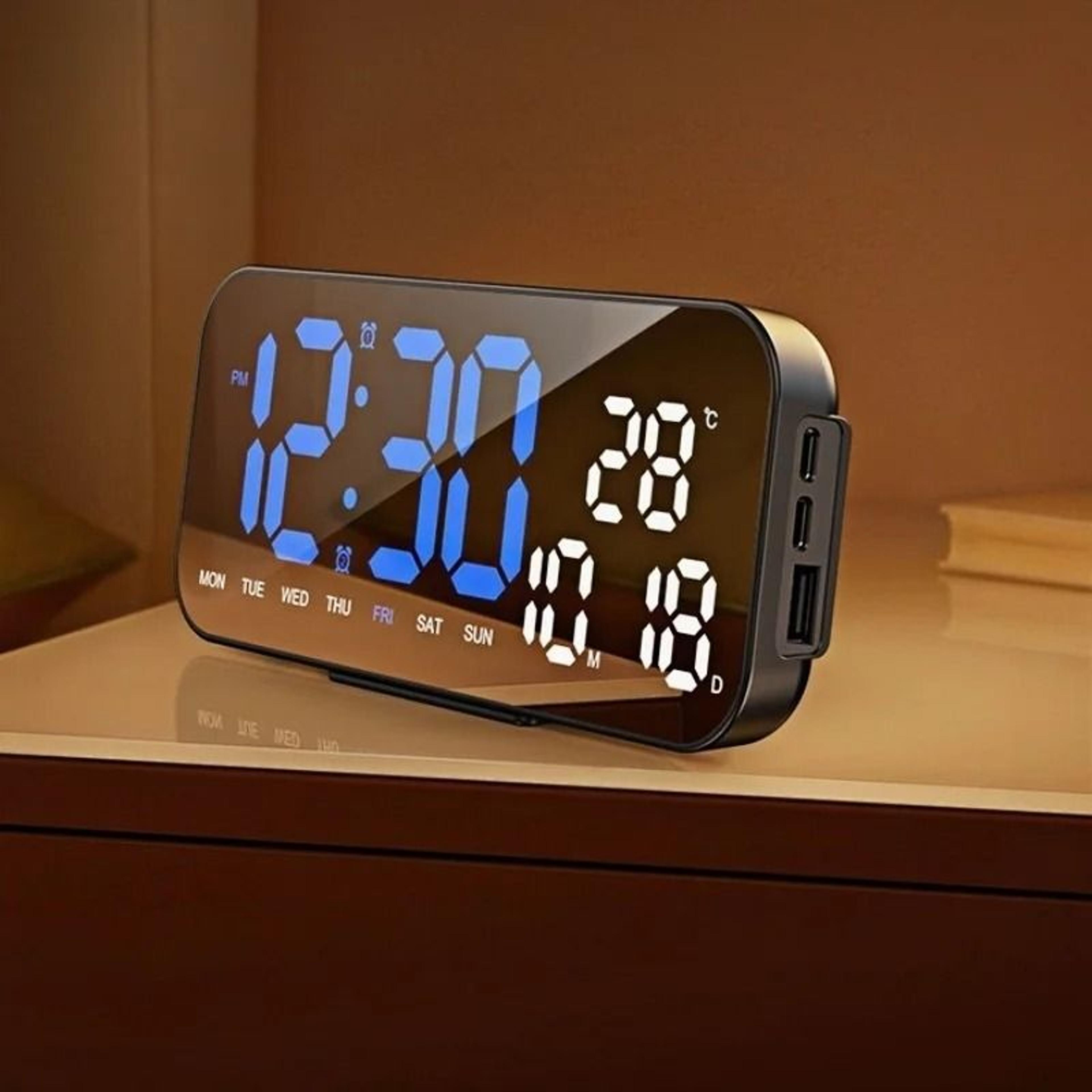 Smart LED Alarm Clock With Dual Alarm Countdown And Auto Dimming 0