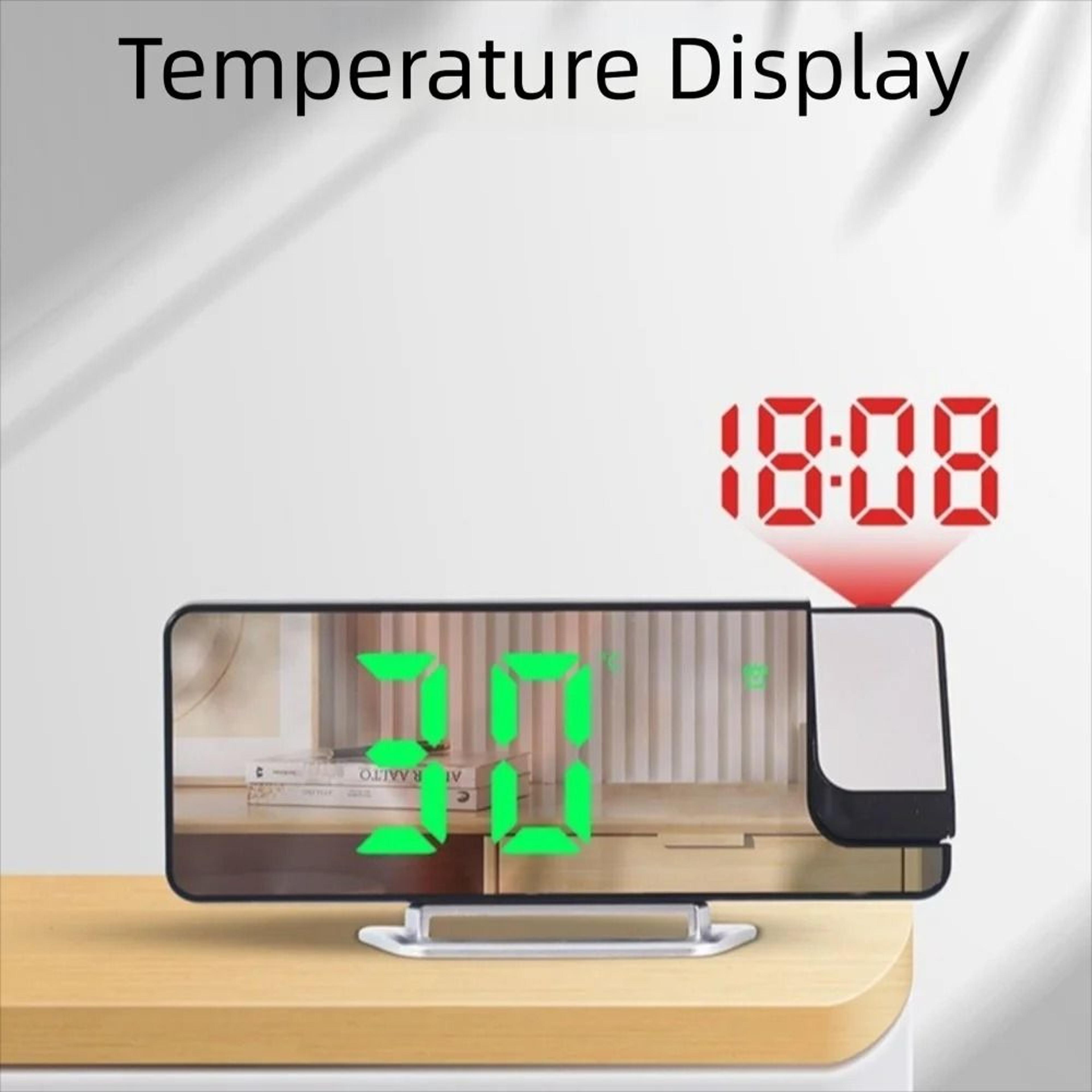 Projection Alarm Clock With 180 Degree Ceiling Display And Temperature 7