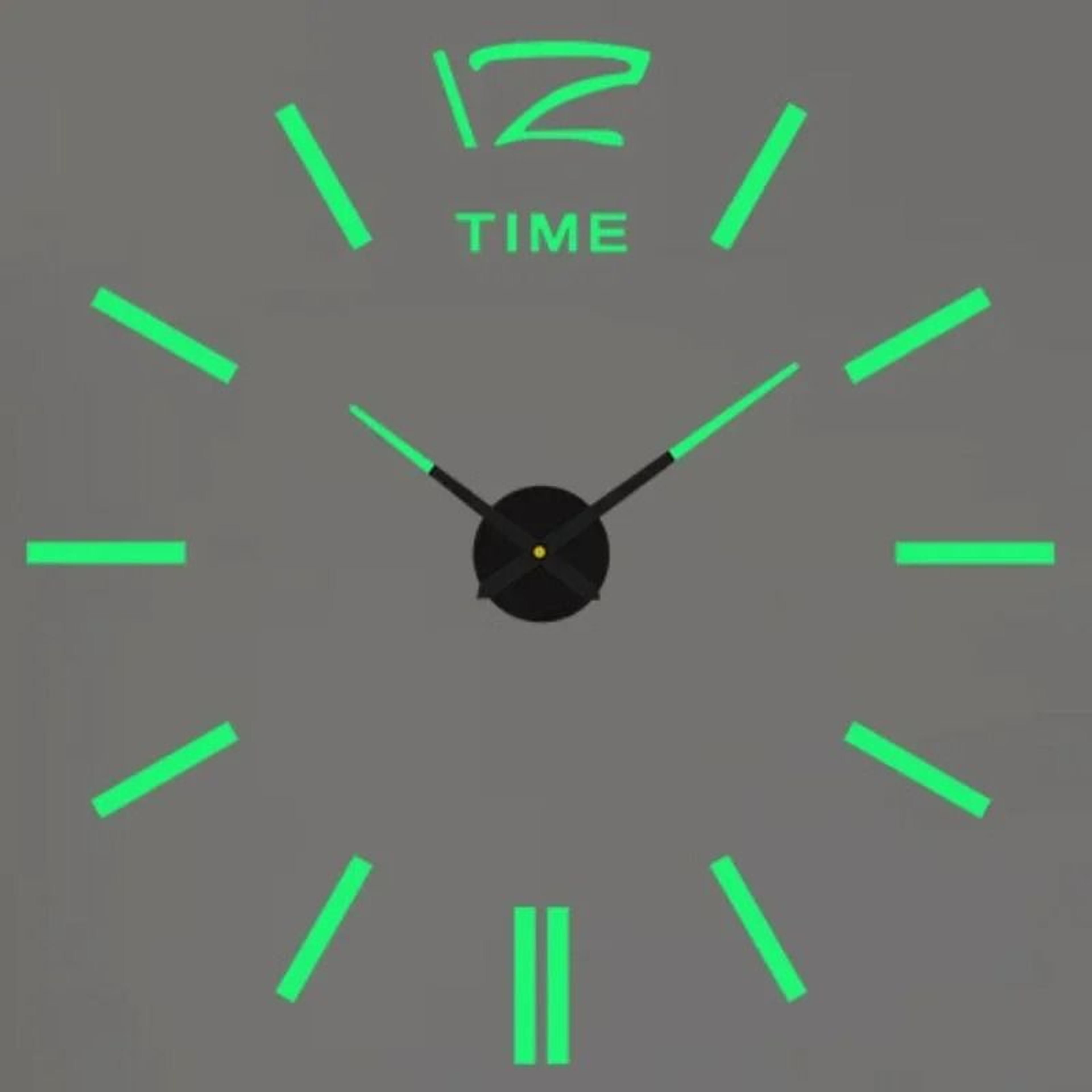 Modern 3D Luminous Wall Clock With Silent Quartz Movement 15