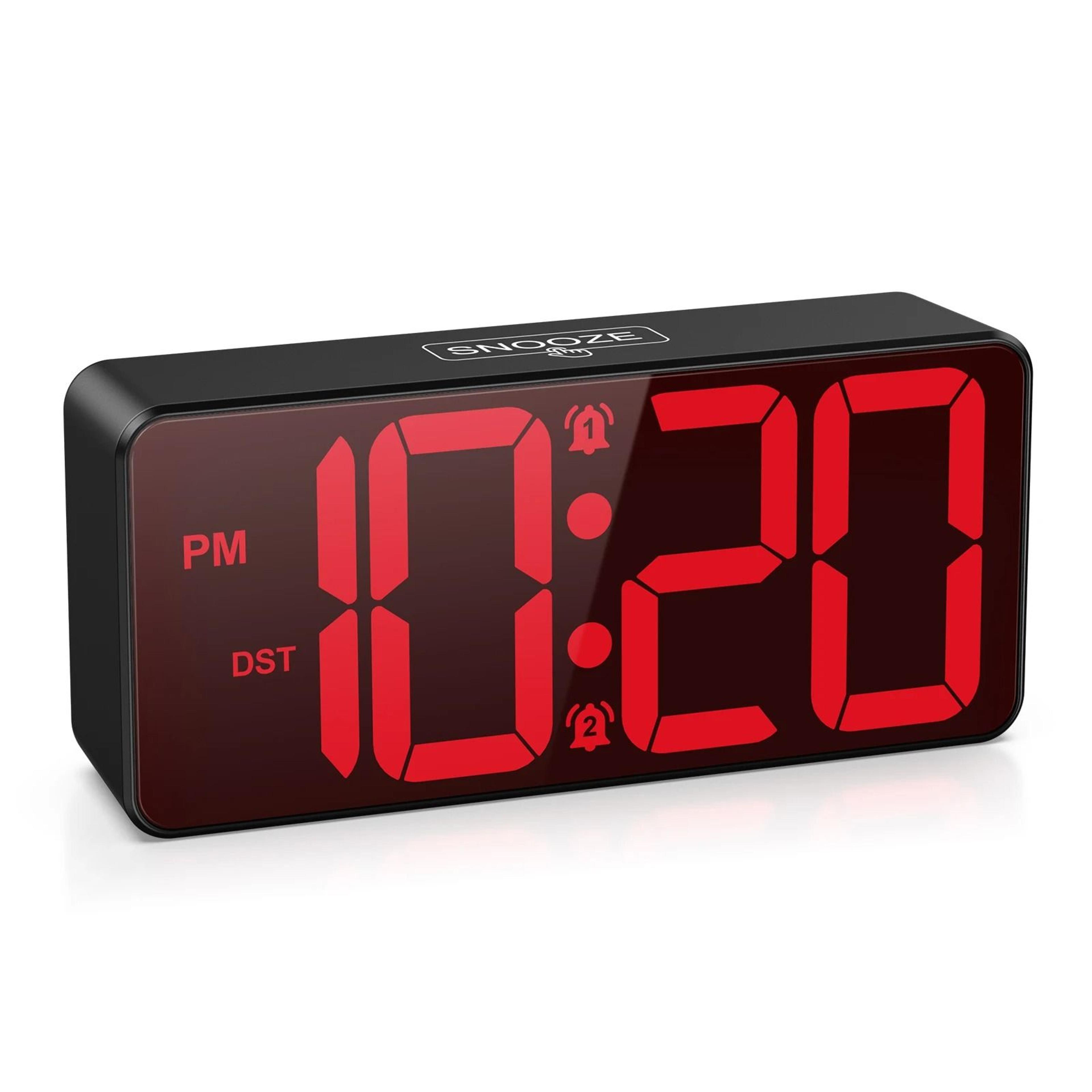 oria digital alarm clock with dual alarms and dst mode