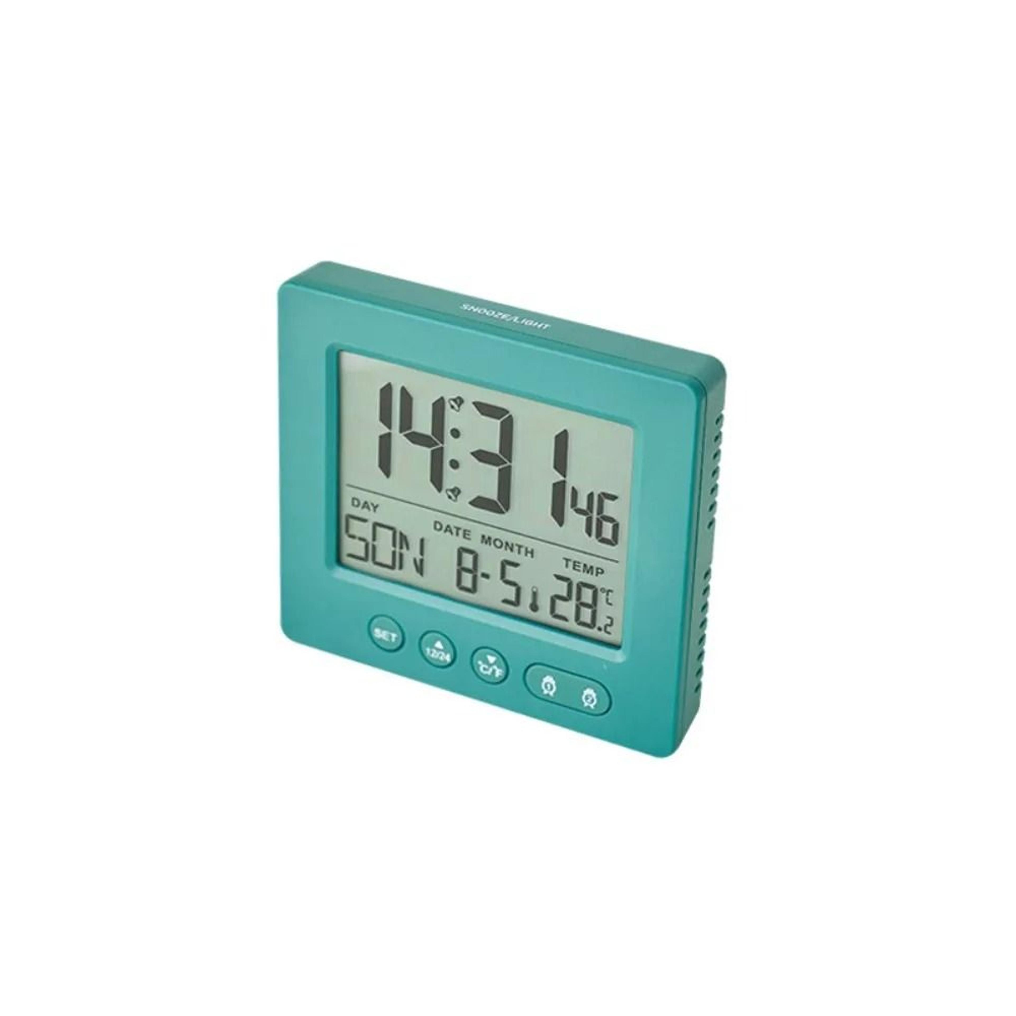 Compact Digital Alarm Clock With Thermometer And Dual Alarms 1