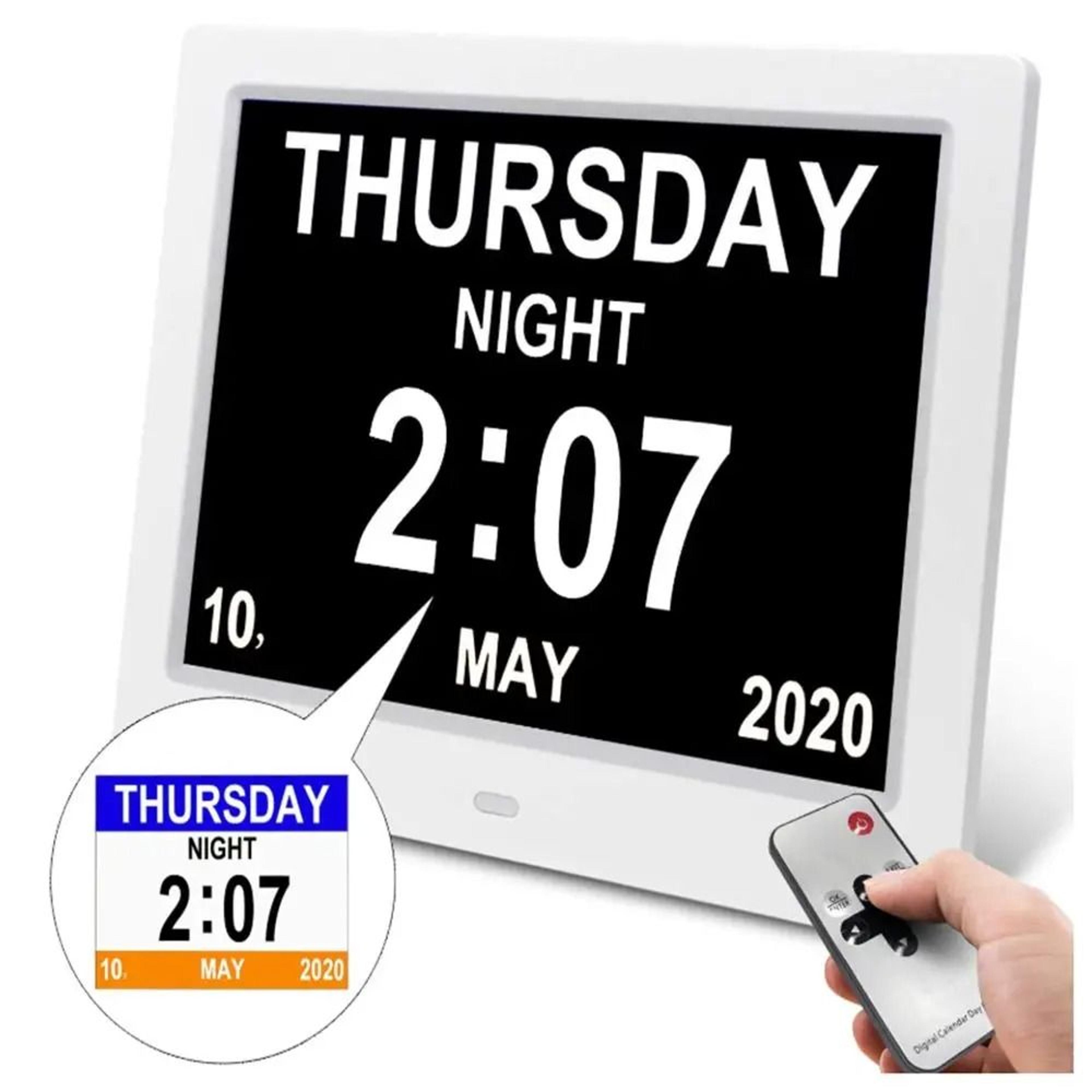 Large Digital Day Date Clock With Calendar And Alarm 5