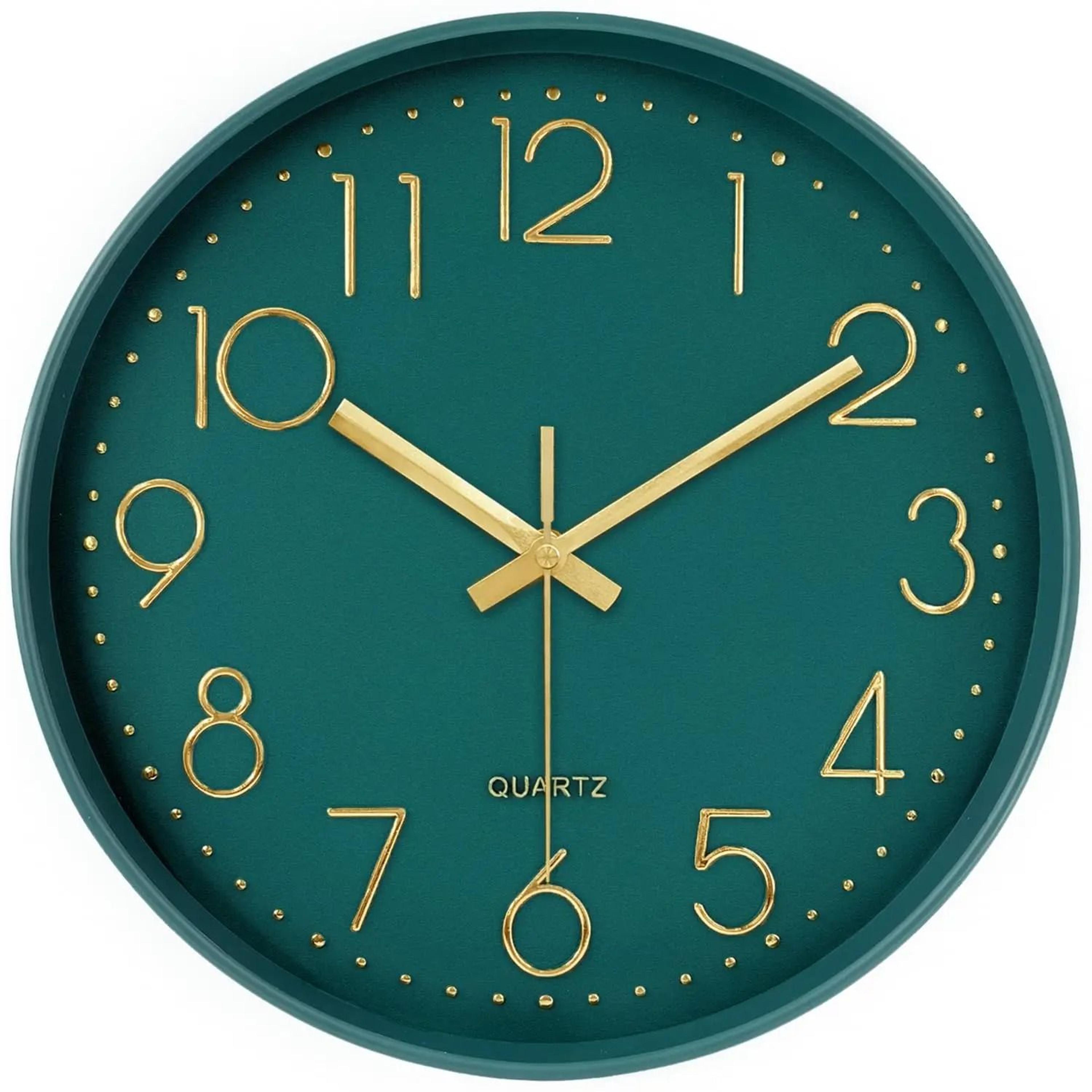 Modern Silent Wall Clock With Tempered Glass And 3D Numbers 7