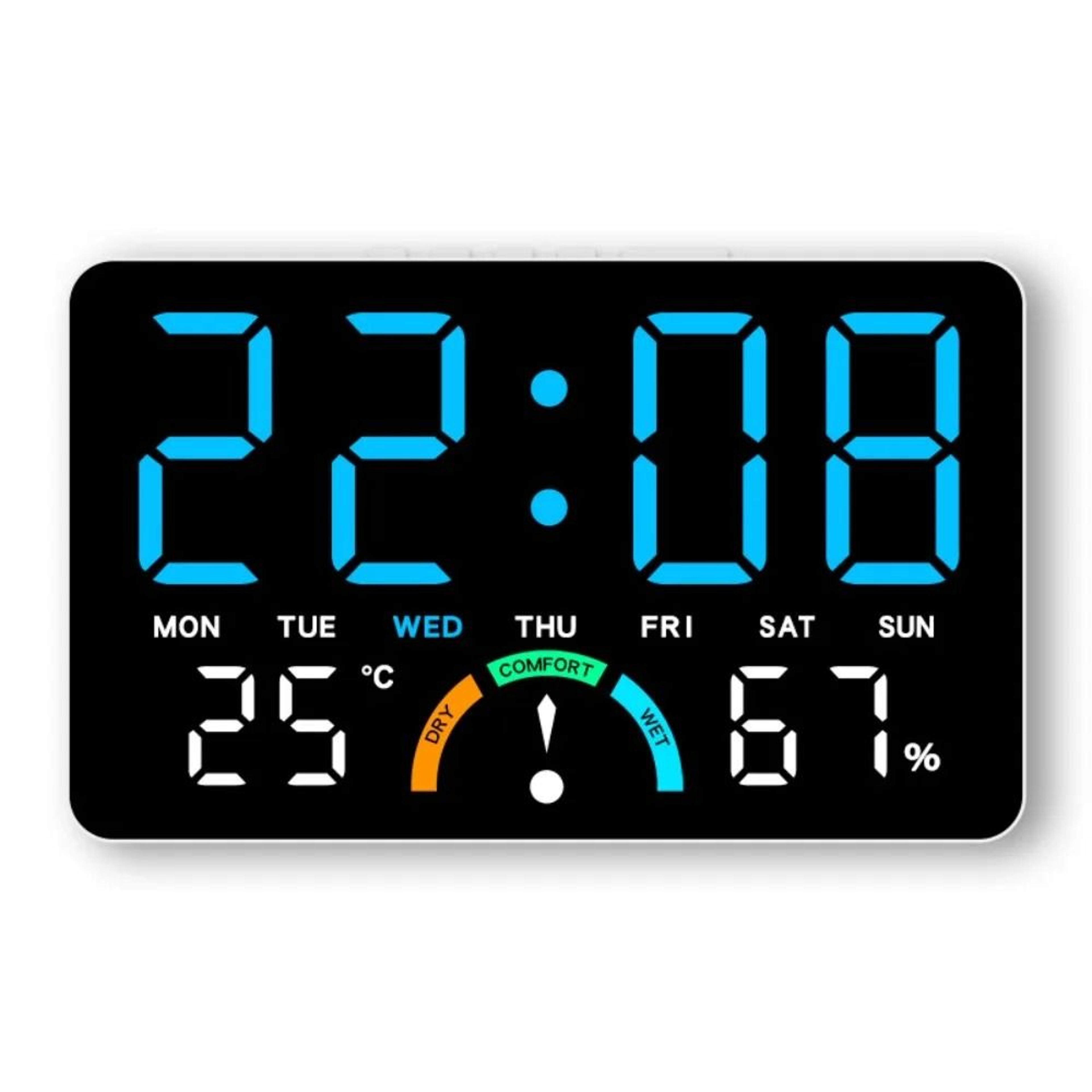 Multifunction Digital Wall Clock With LED Display And Voice Control 3