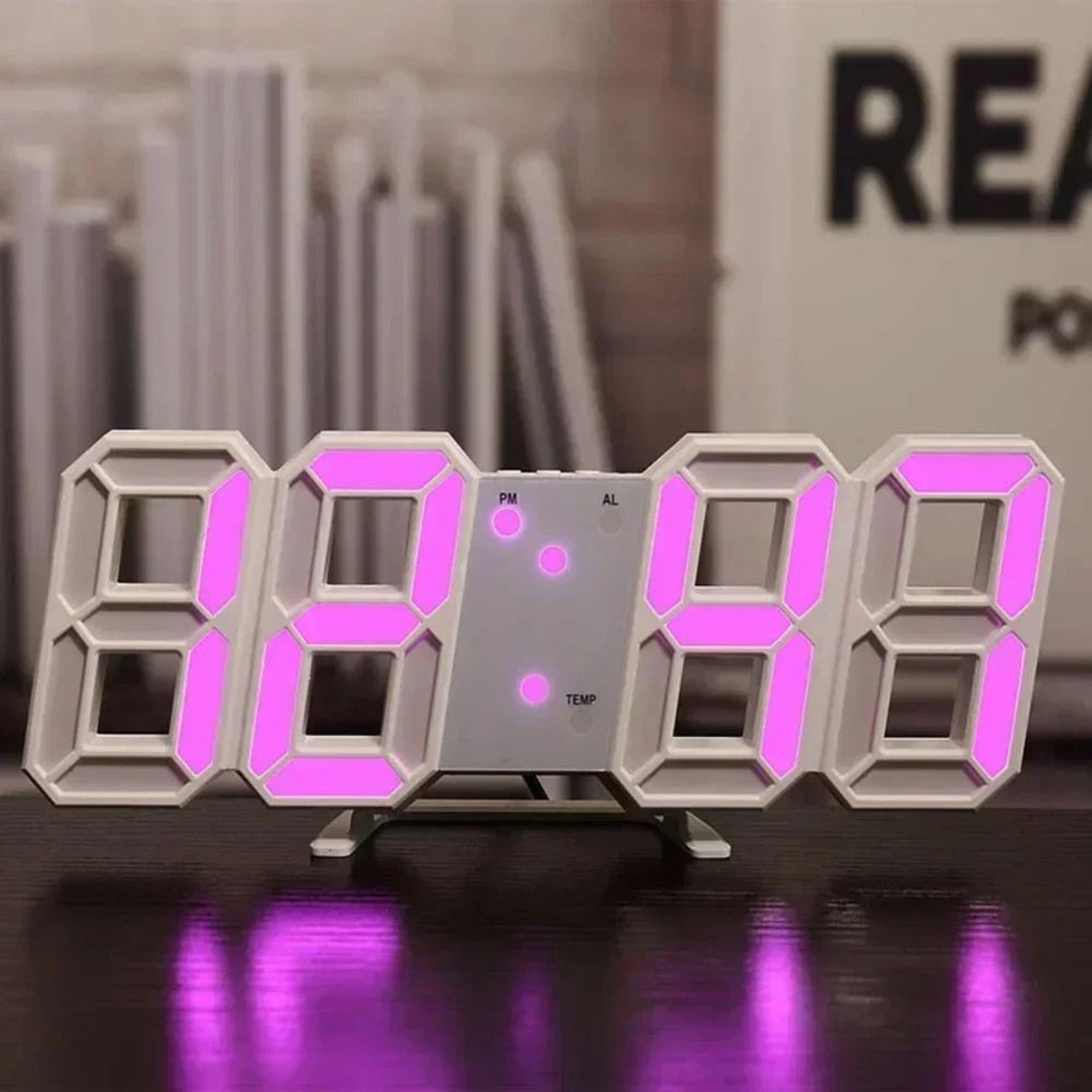 Modern Digital Desktop Clock With LED Display And Adjustable Brightness 0