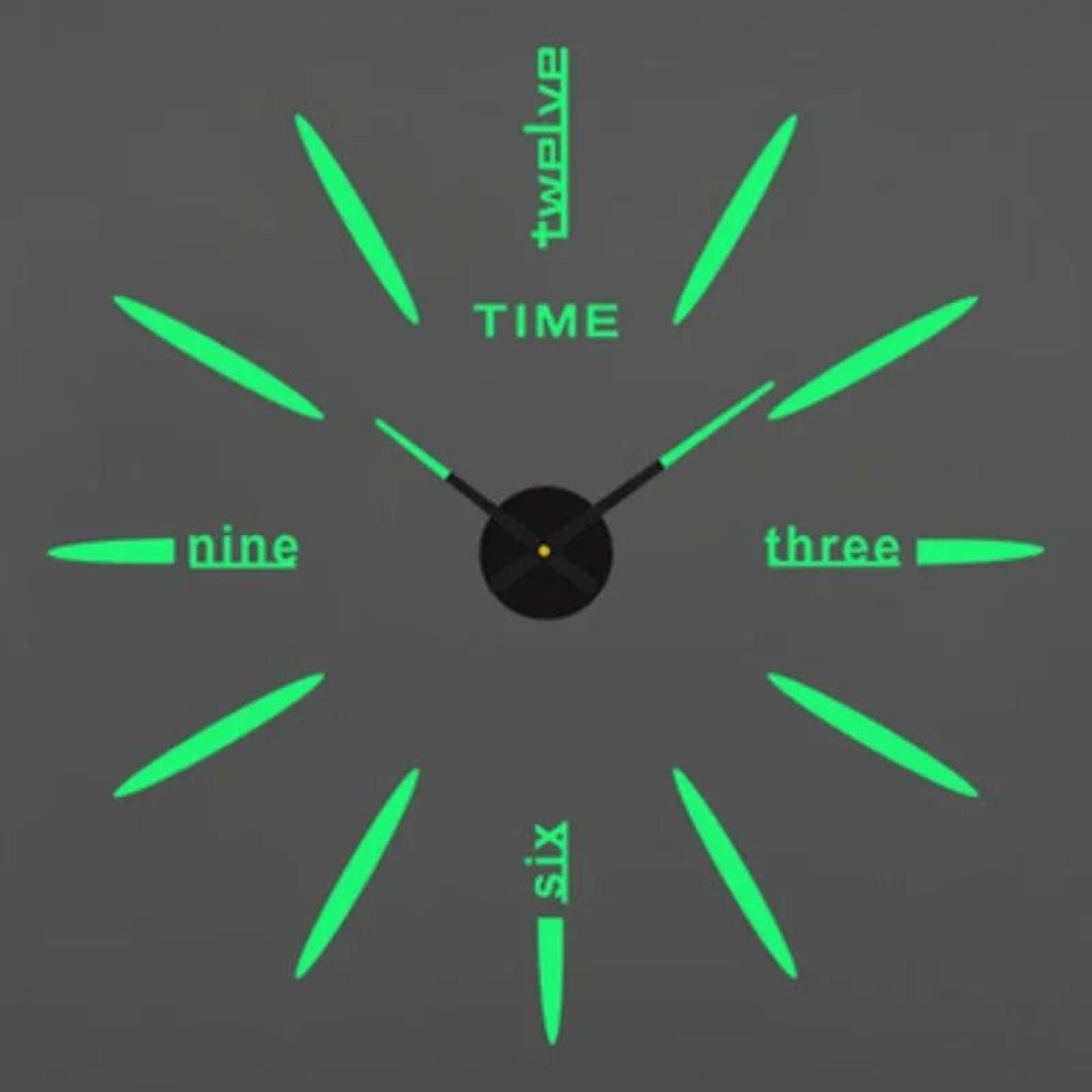 Large 3D Wall Clock With Luminous DIY Numbers And Silent Movement 21
