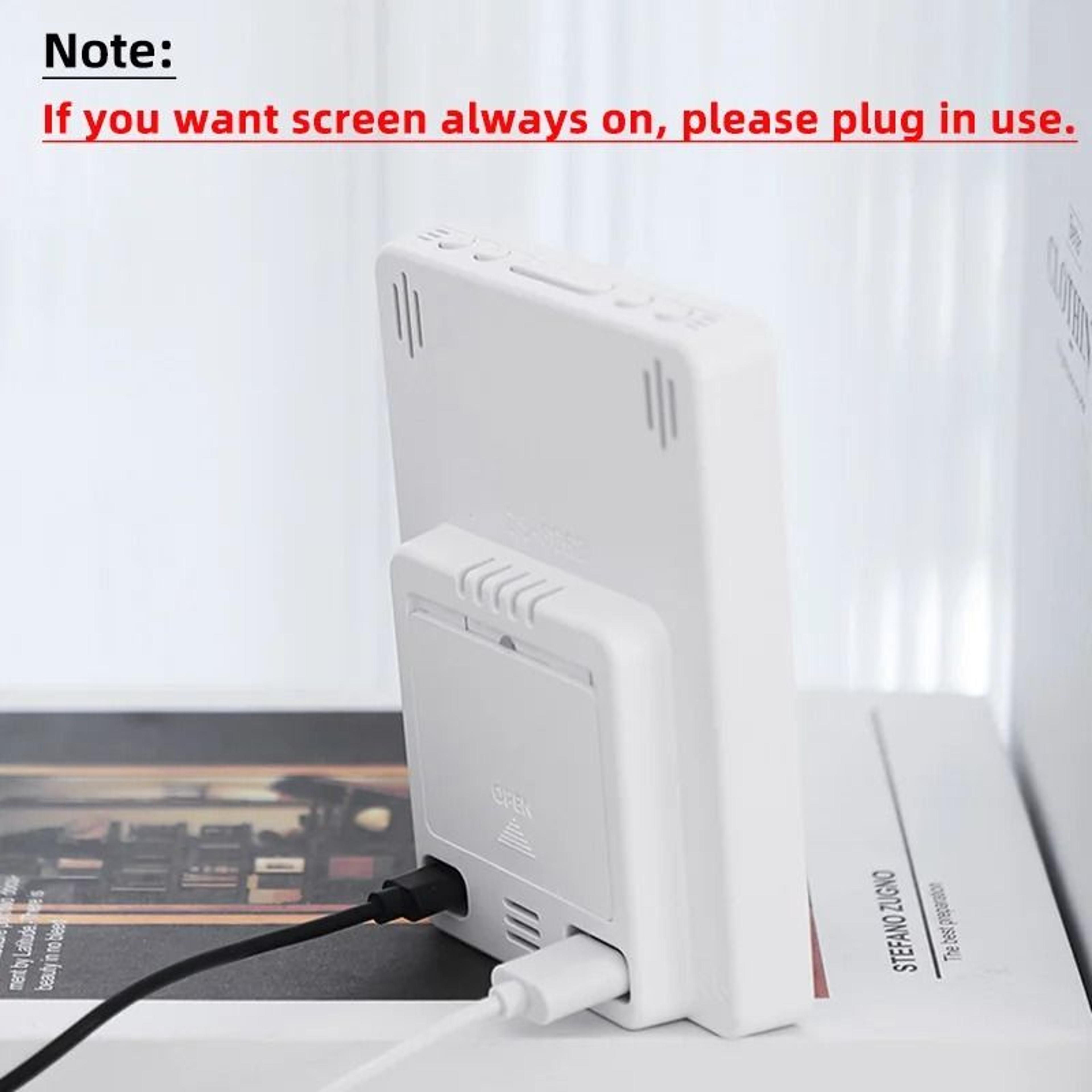 Smart Large Screen Digital Alarm Clock With Humidity Display And USB Charging 15