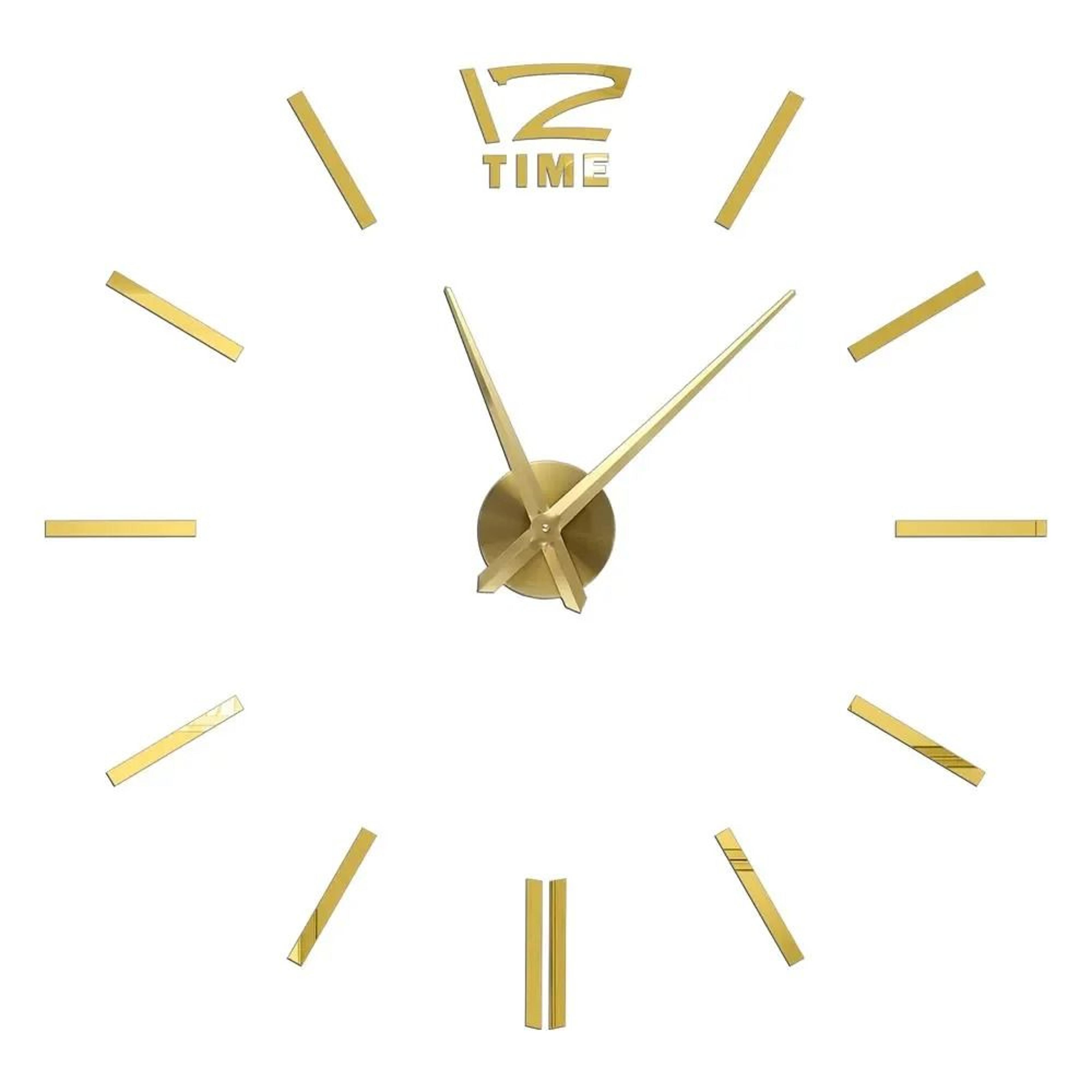 Modern 3D Wall Clock With DIY Acrylic Mirror Design 5
