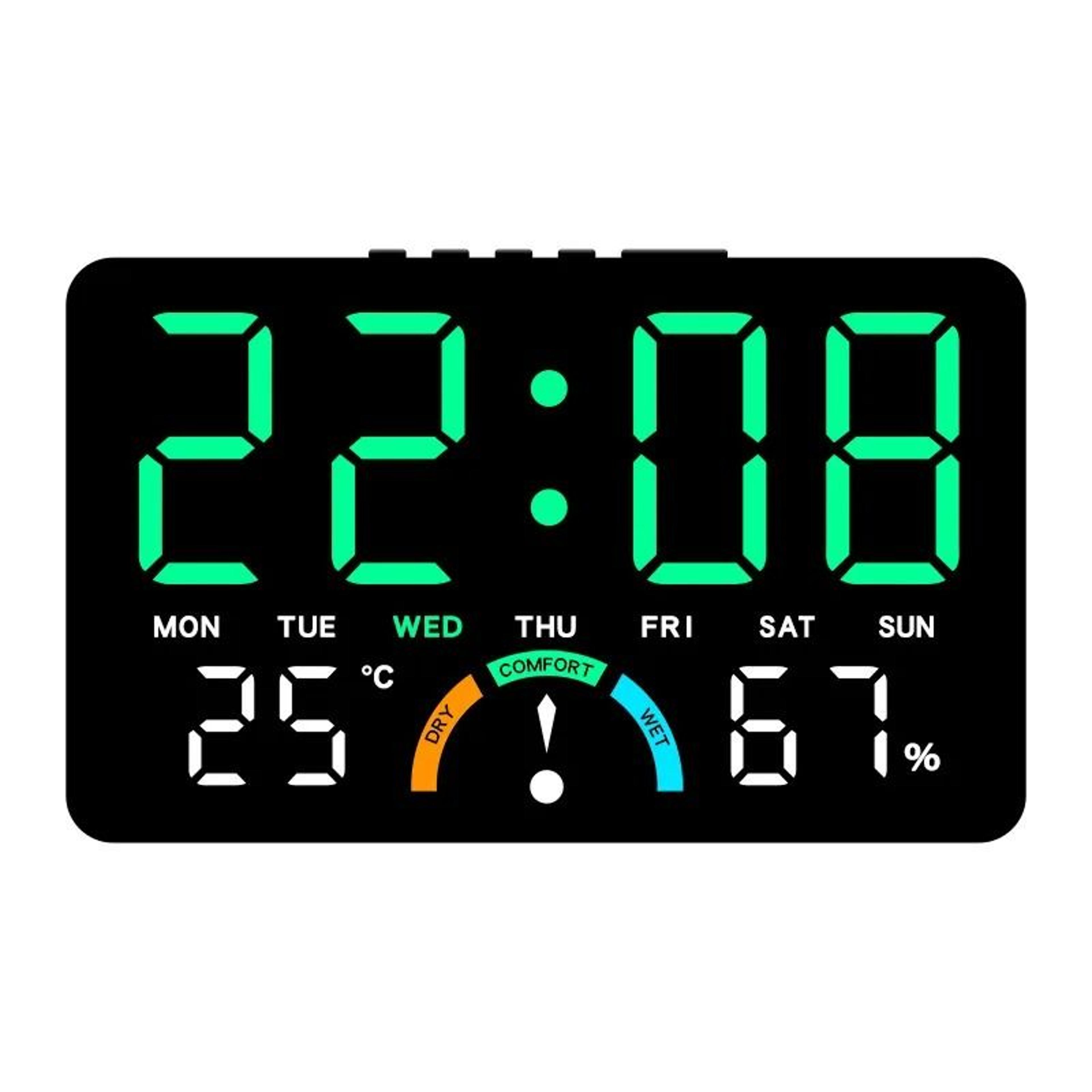 Smart Digital Alarm Clock With Temperature Humidity And Dual Alarms 4