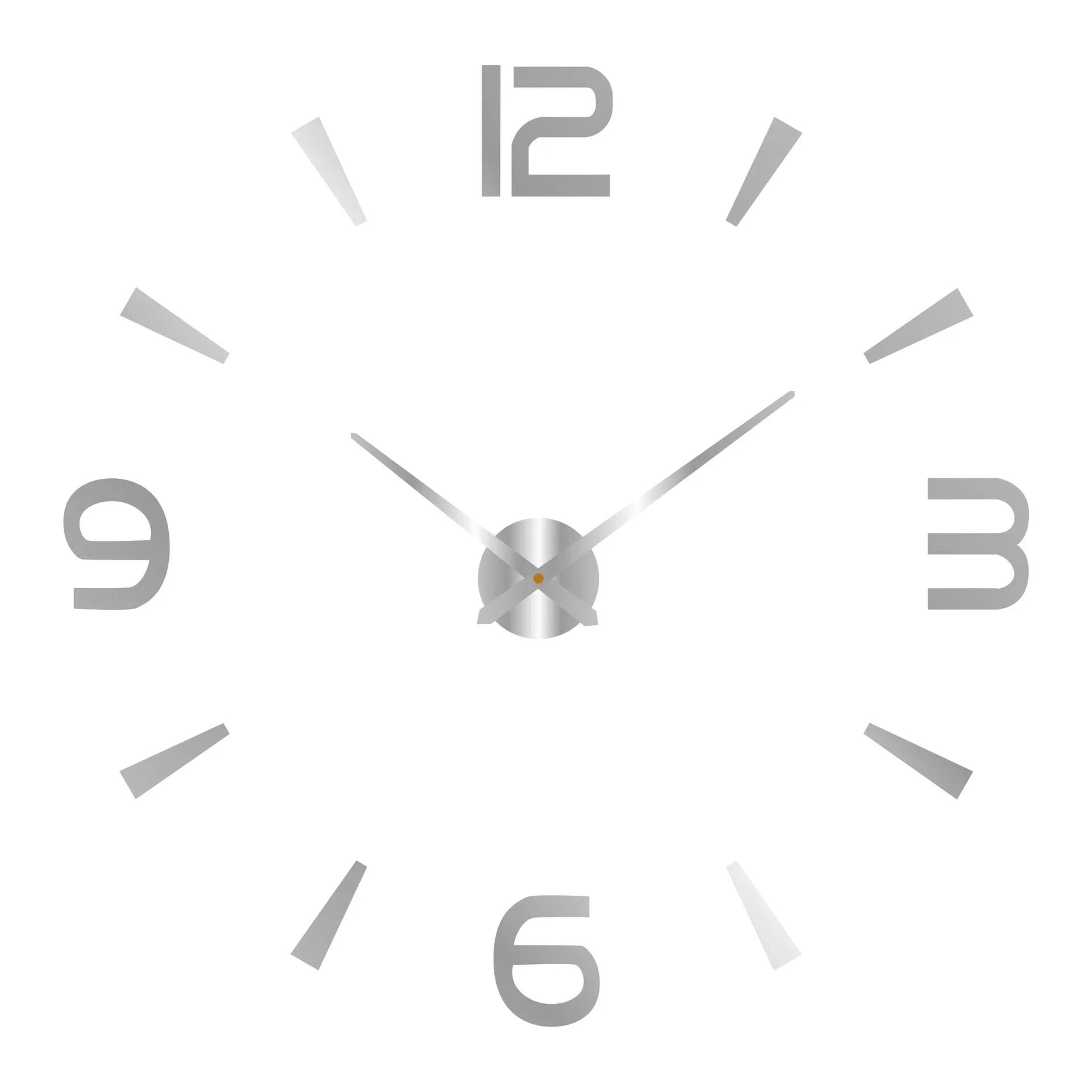 Modern 3D DIY Wall Clock With Acrylic Mirror Finish 1