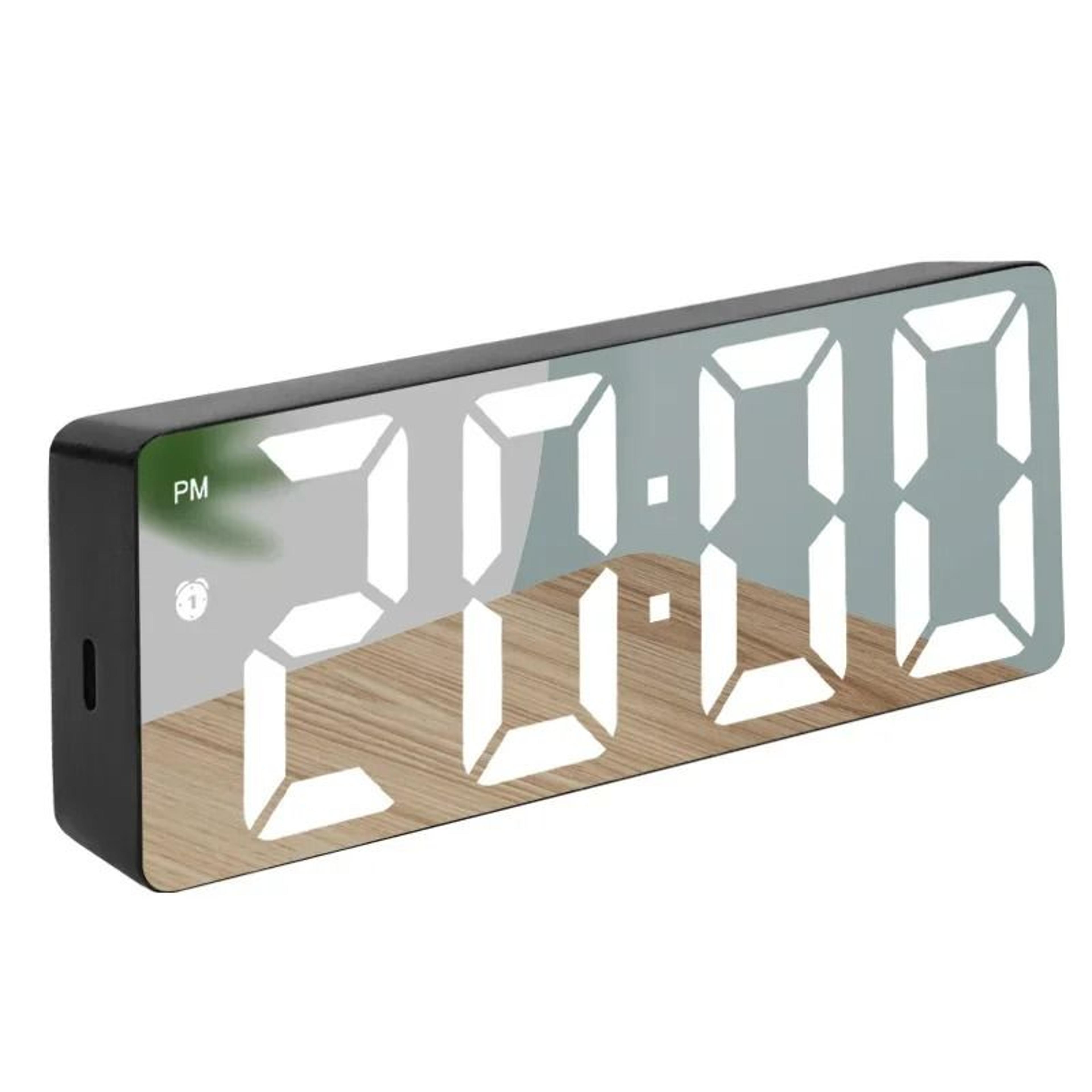 Smart Digital Wall Clock With Voice Control And LED Mirror Display 3