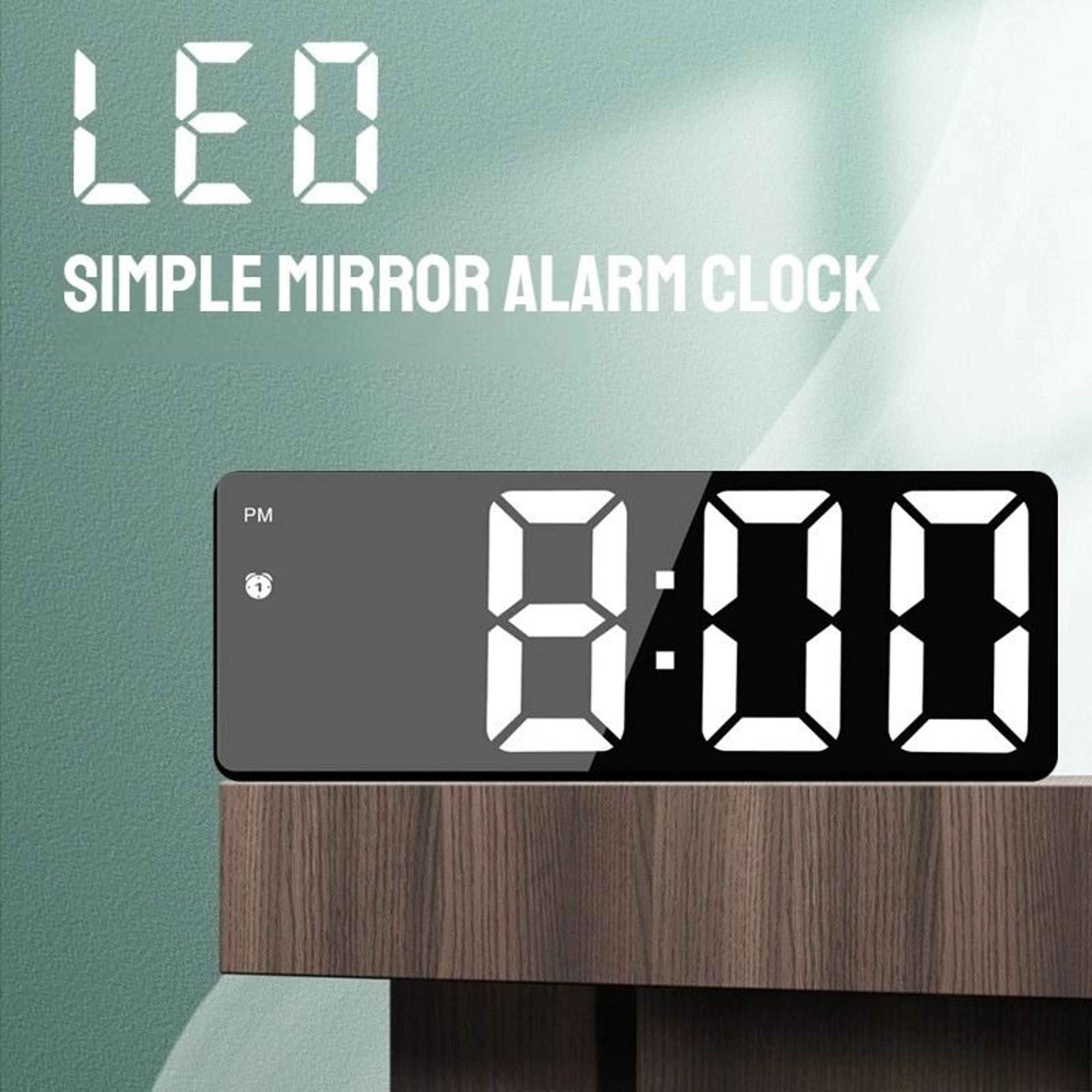 Smart Digital Wall Clock With Voice Control And LED Mirror Display 11
