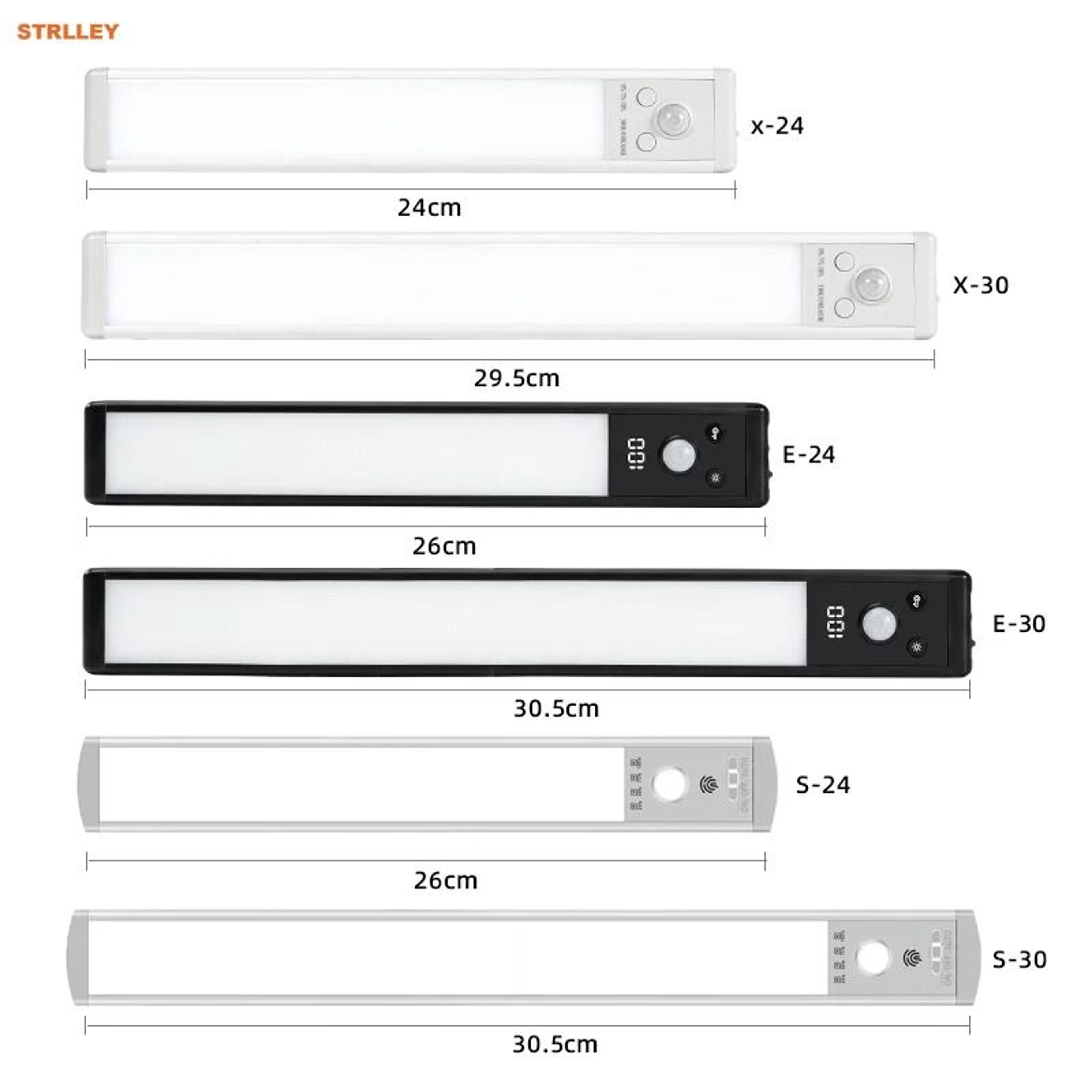 Rechargeable LED Touch Light 3Color Dimmable Cabinet Lamp 23