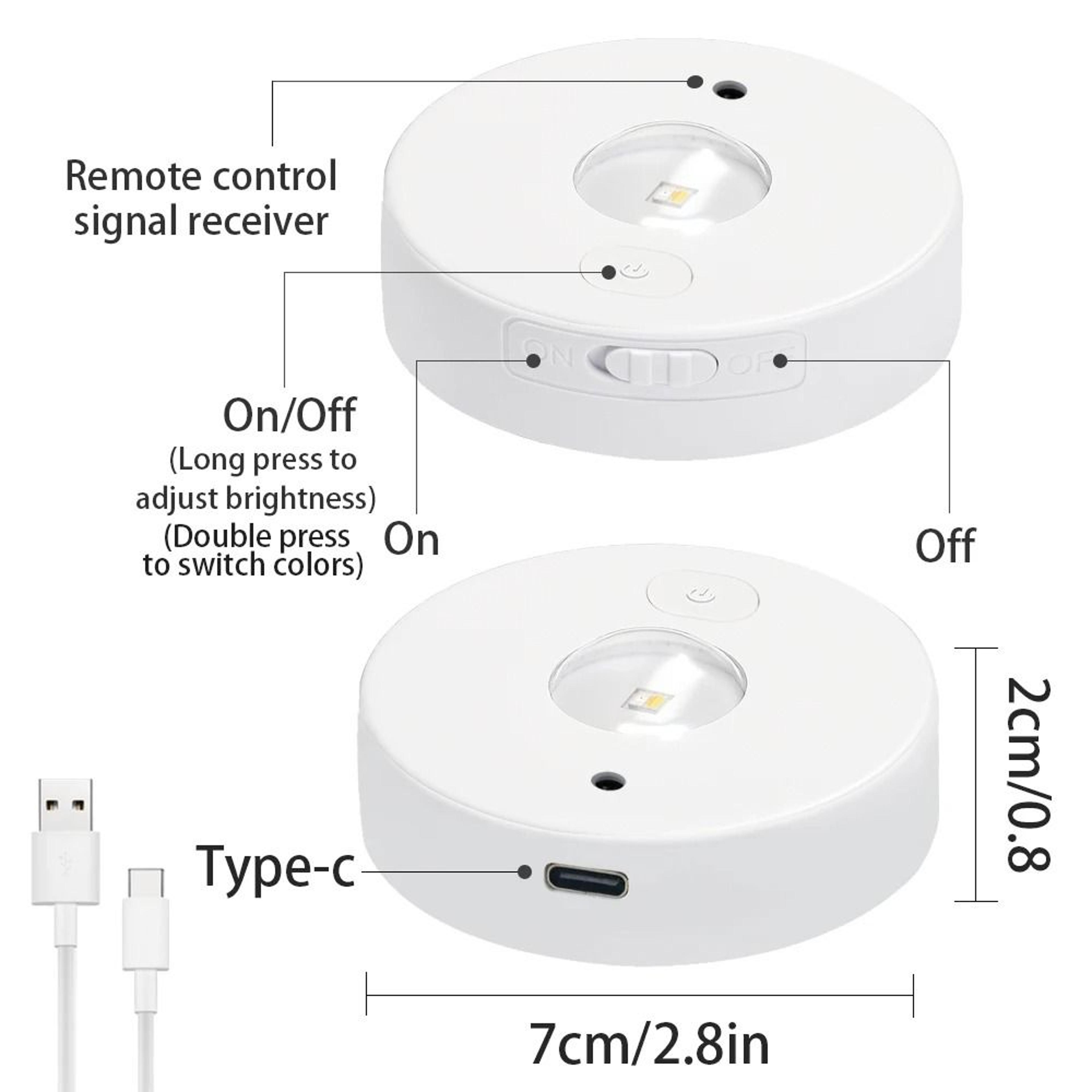 Rechargeable RGB Cabinet Light With Remote Control 4