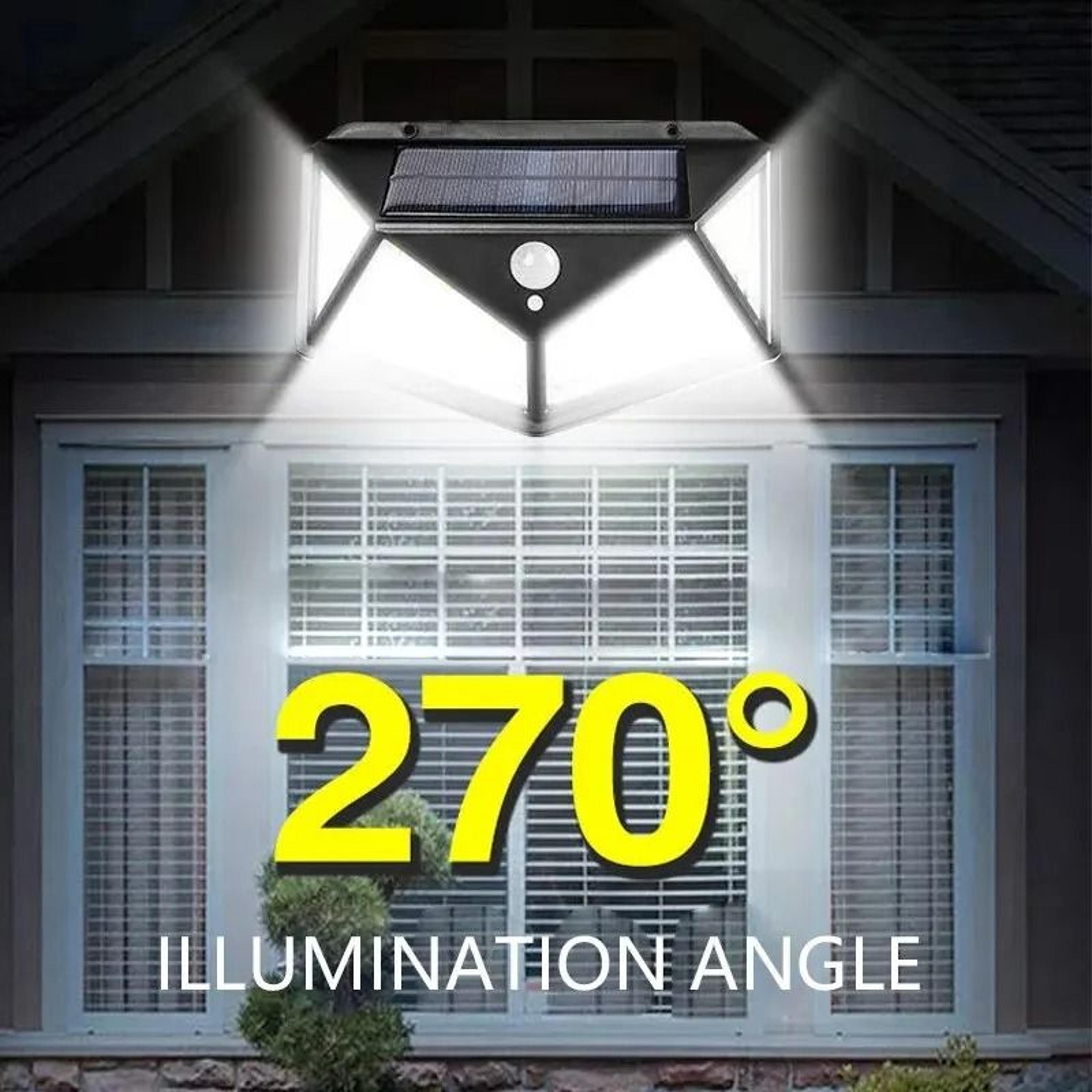 100 LED Solar Wall Light With Motion Sensor 3