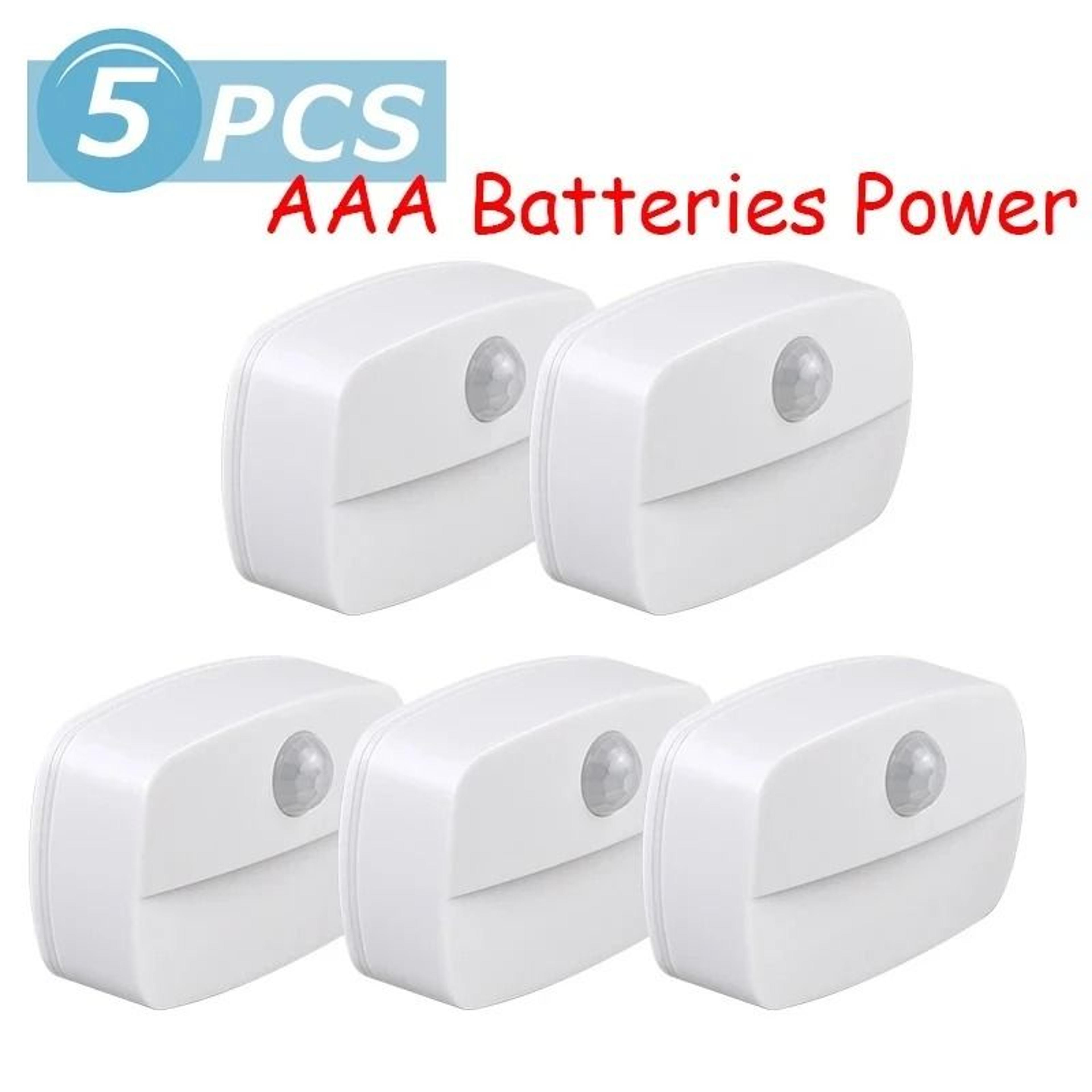 Mini Motion Sensor Night Light AAA Battery Powered LED Lamp 4
