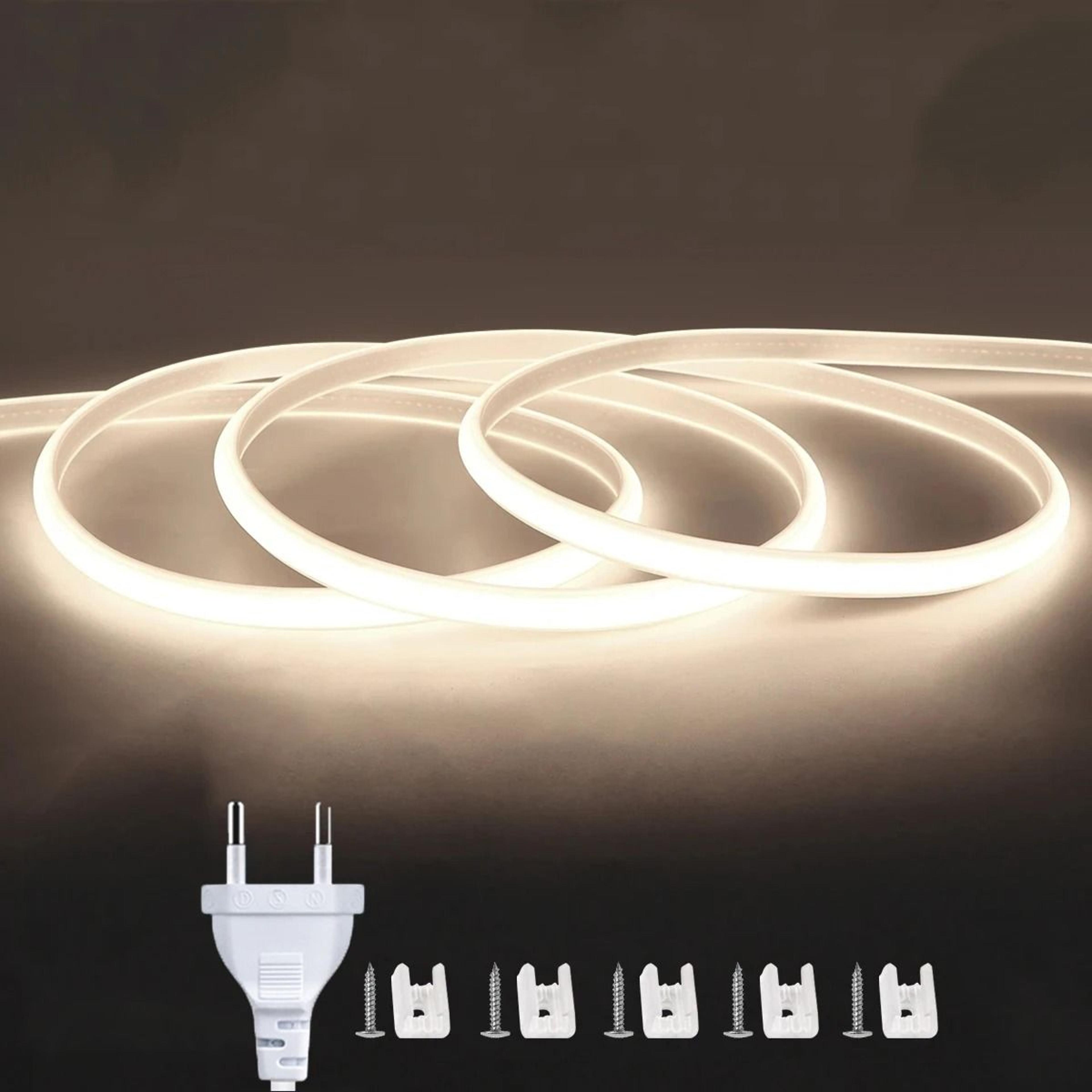 Super Bright COB LED Strip Light 110V 220V Waterproof Flexible Tape 2