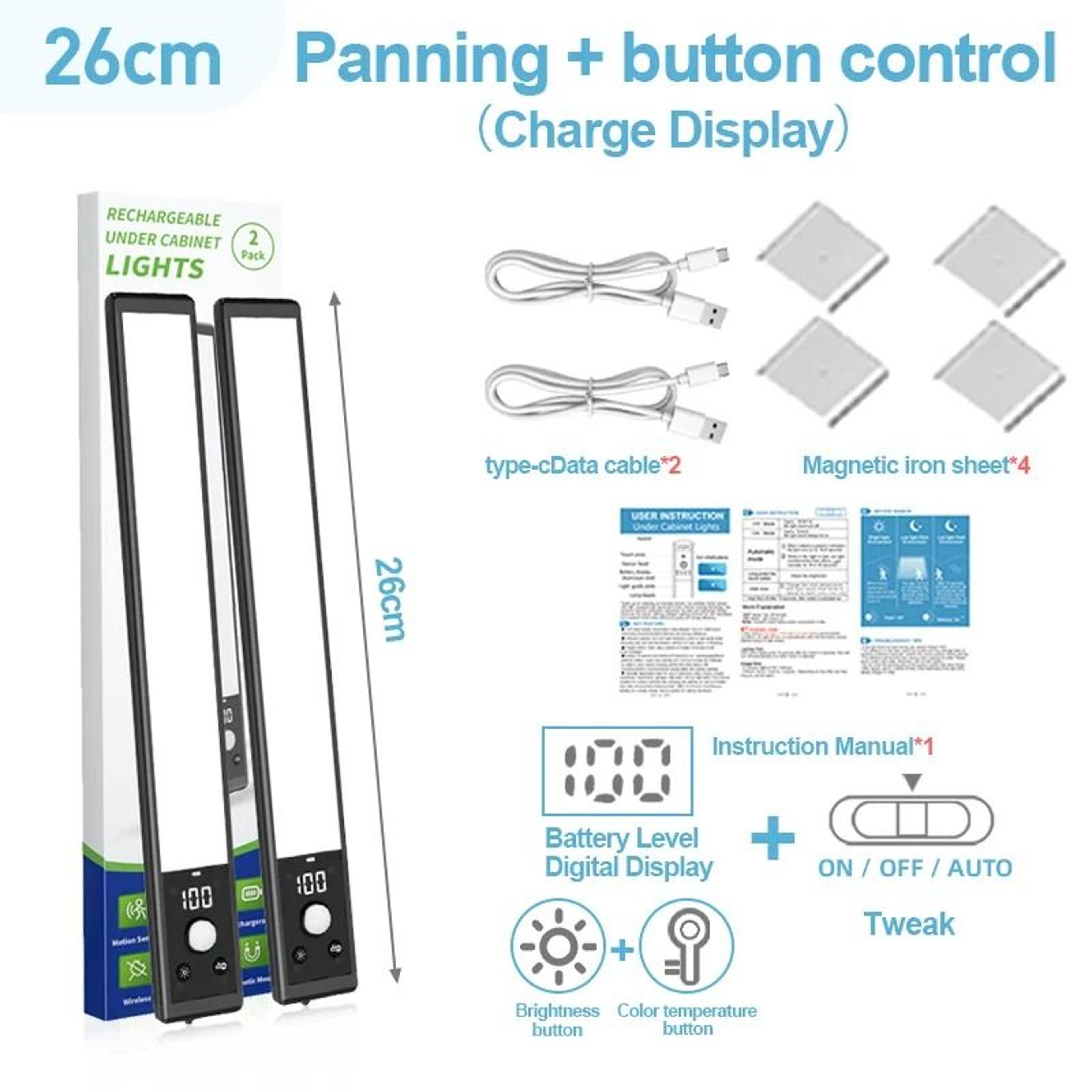 Rechargeable LED Cabinet Night Light With Touch Switch And Dimming 11