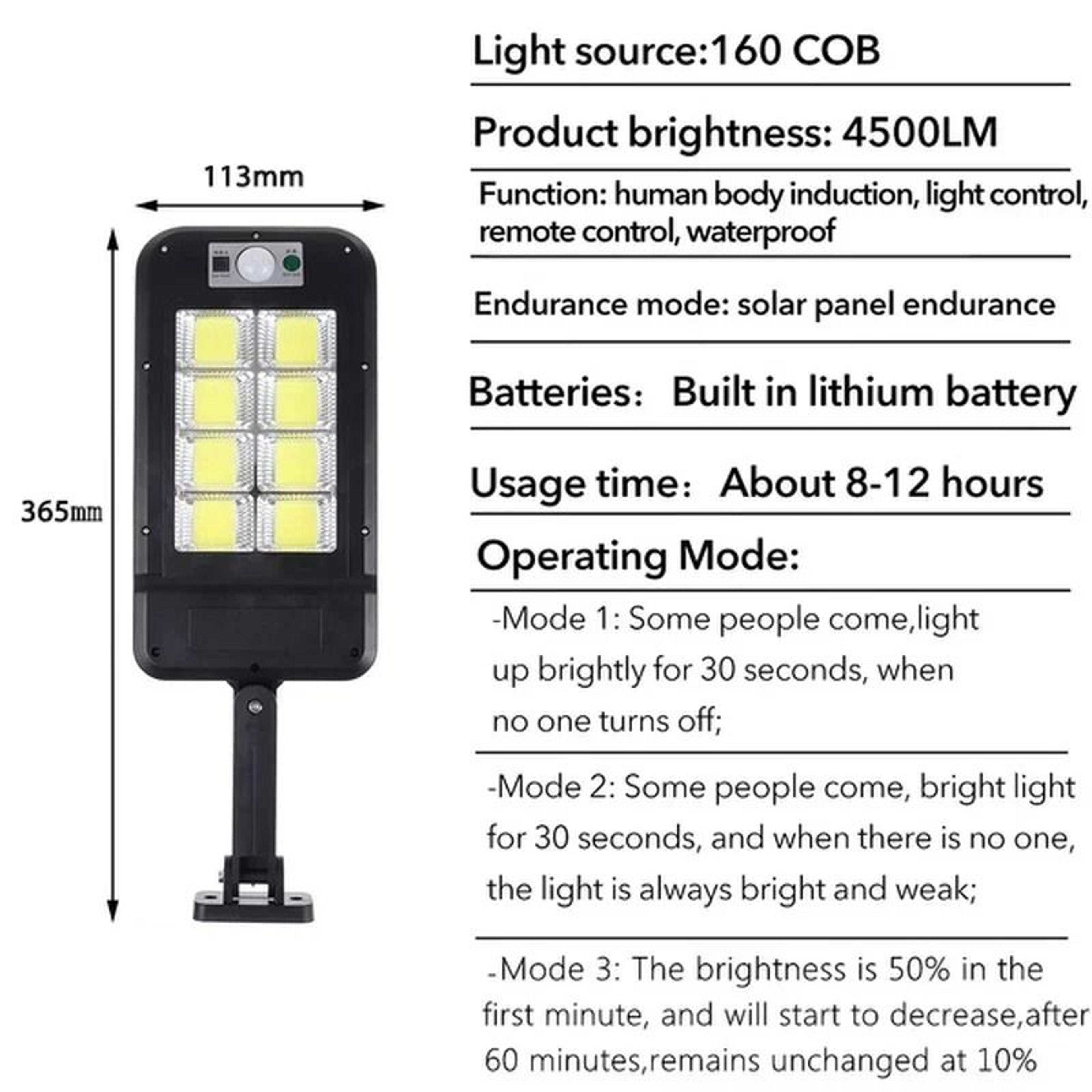 Waterproof Solar Wall Light With Motion Sensor And Remote Control 5