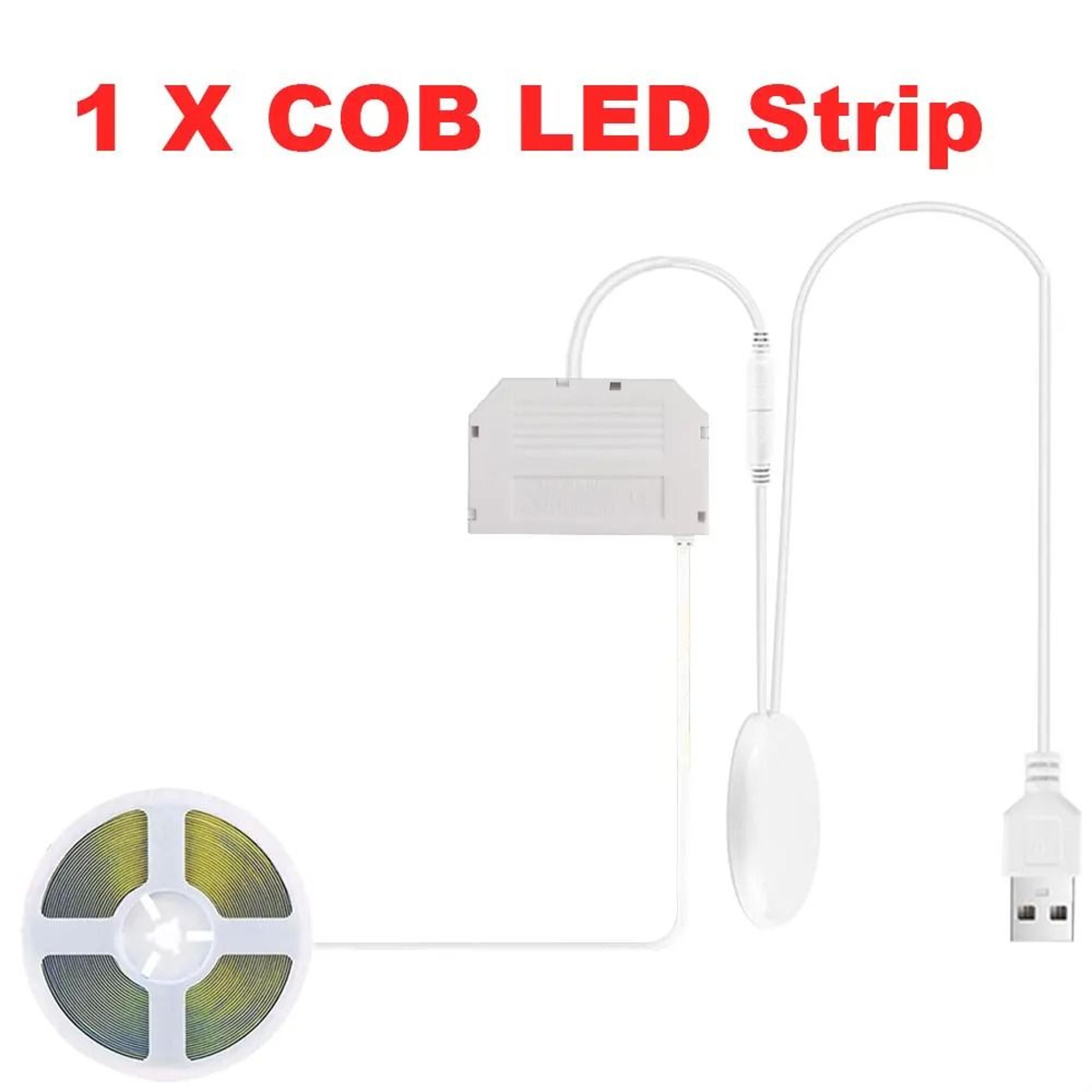 5V USB COB LED Strip Light With Hidden Touch Dimmer 1