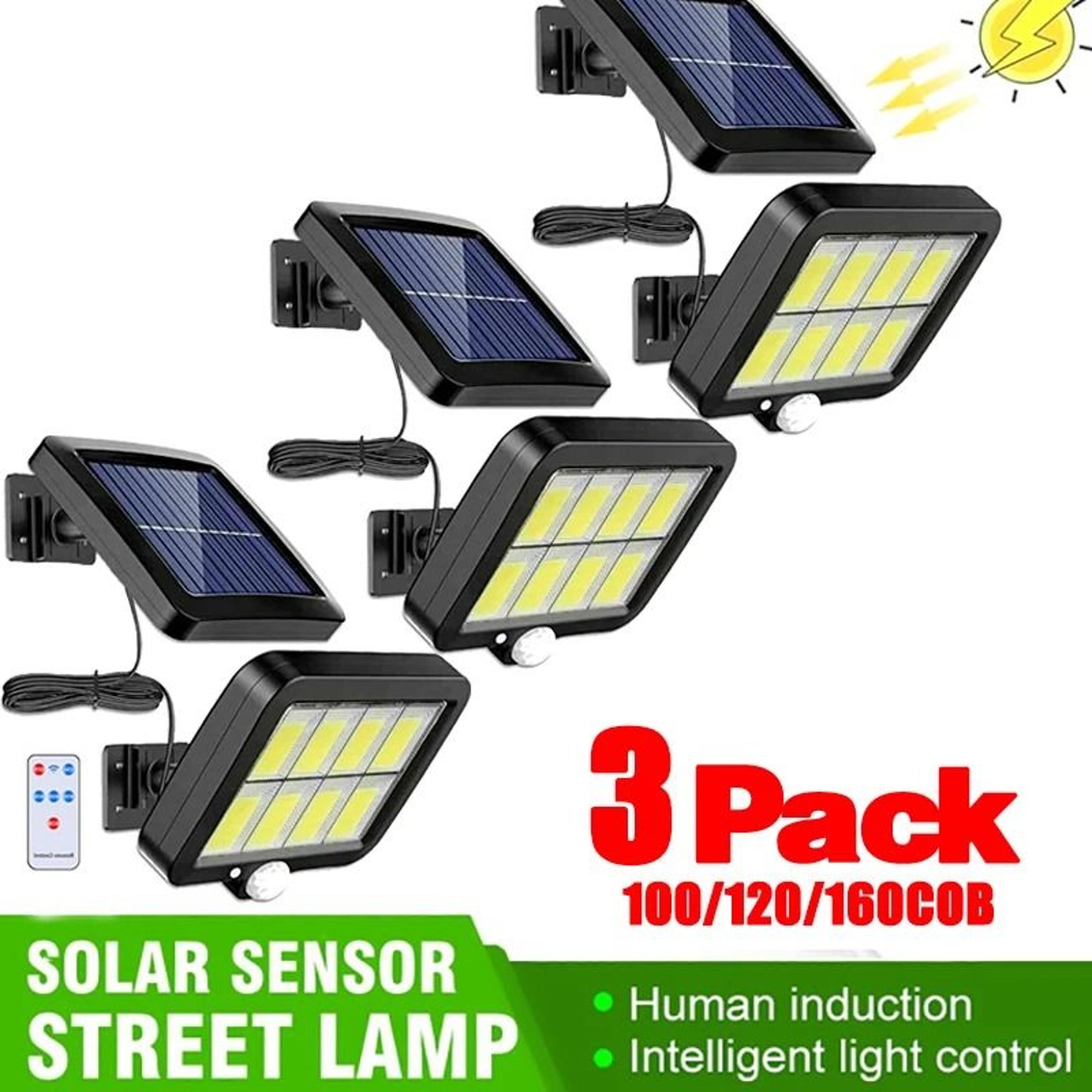 Split Panel Solar Motion Sensor Wall Light 100120160COB 11
