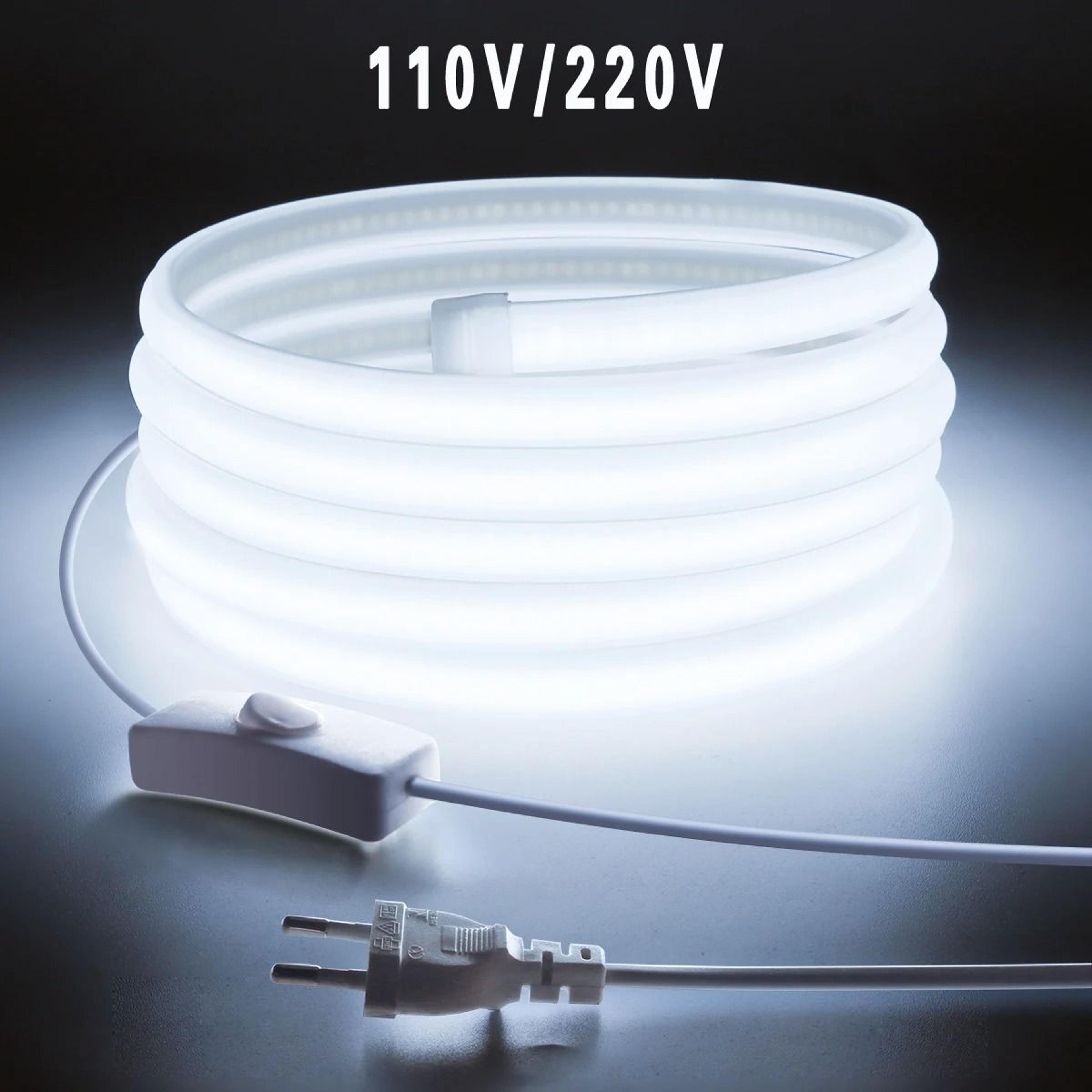 Super Bright COB LED Strip Light 110V 220V With Switch 9