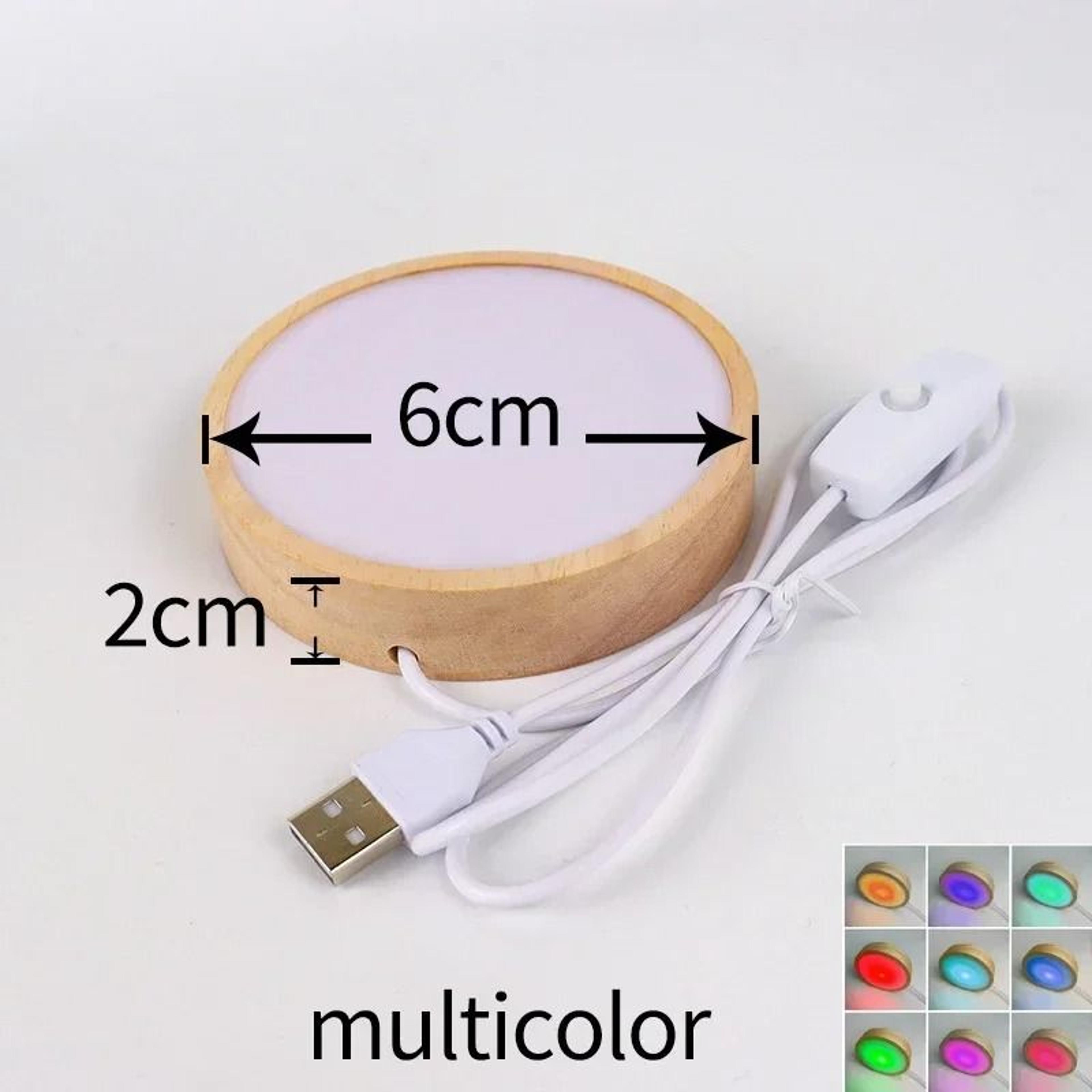 Round Wooden LED Light Base For Crystal Ball And Acrylic Display 3