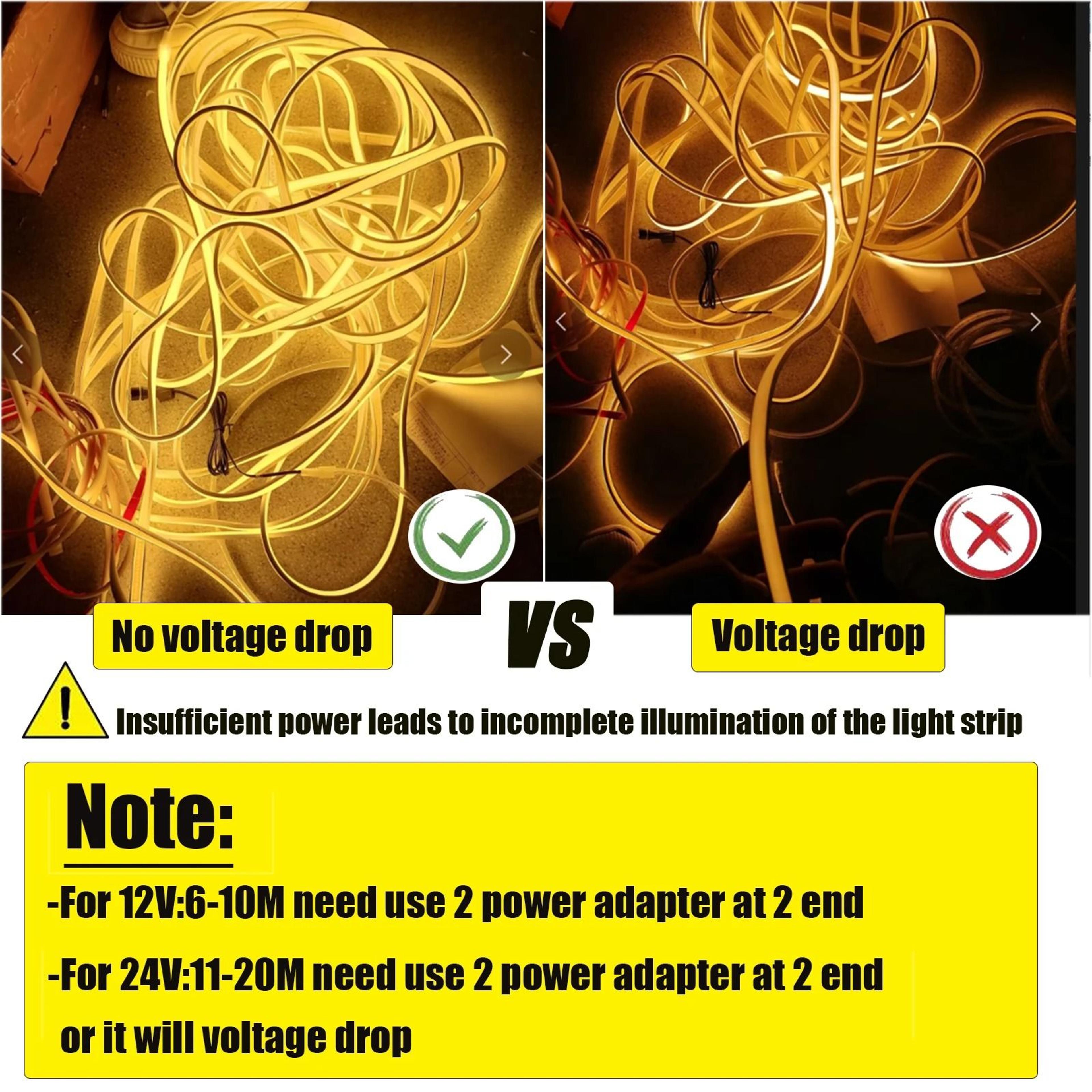 IP67 COB LED Strip Light 12V 24V Waterproof Flexible Neon Tape 9